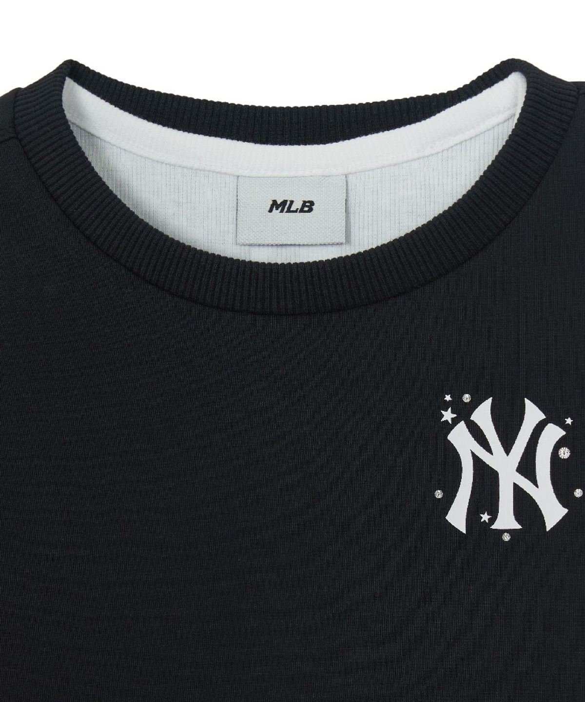 엠엘비 키즈(MLB KIDS) 스트릿 걸즈 레이어드 맨투맨 NY (Black)