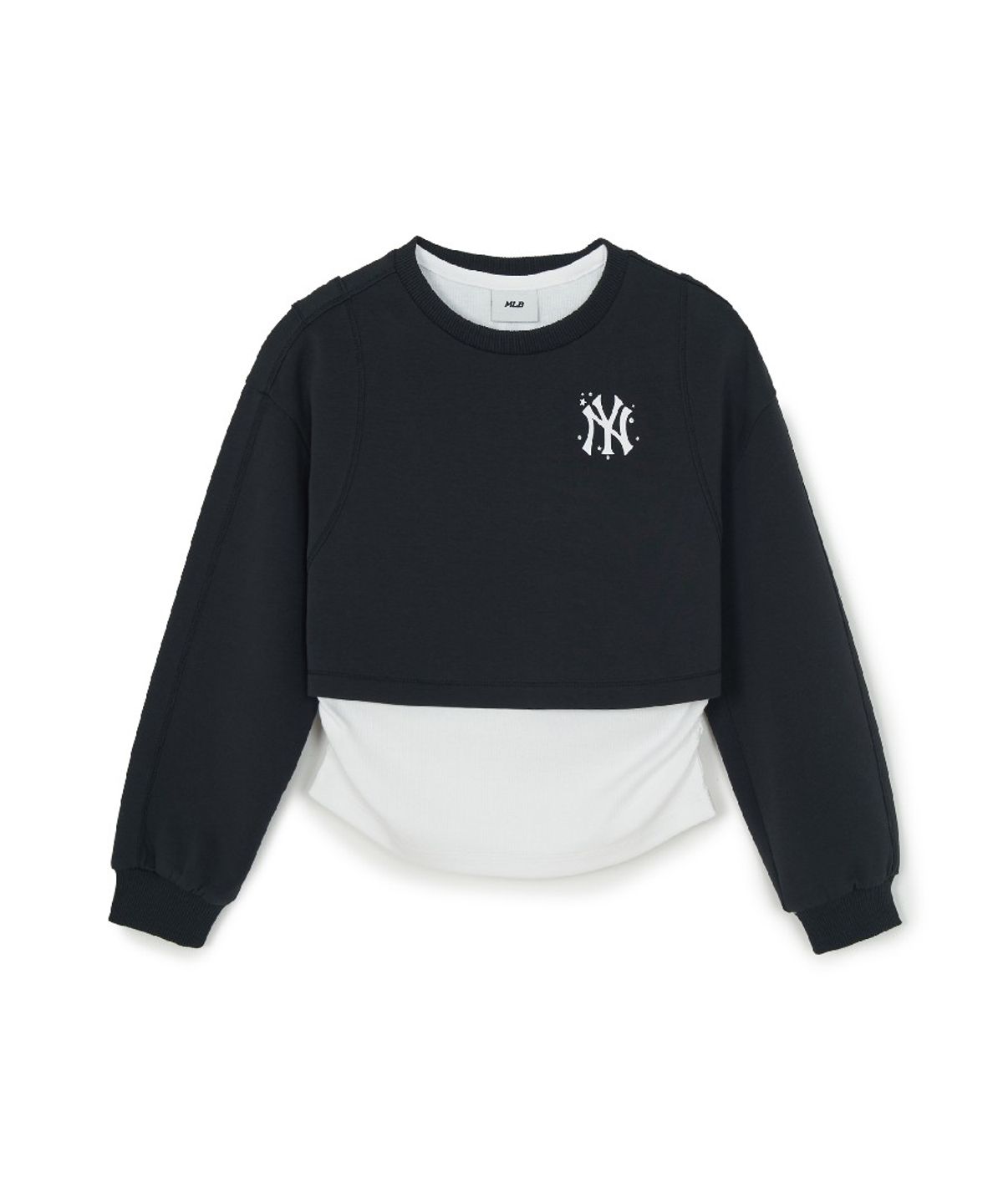 엠엘비 키즈(MLB KIDS) 스트릿 걸즈 레이어드 맨투맨 NY (Black)