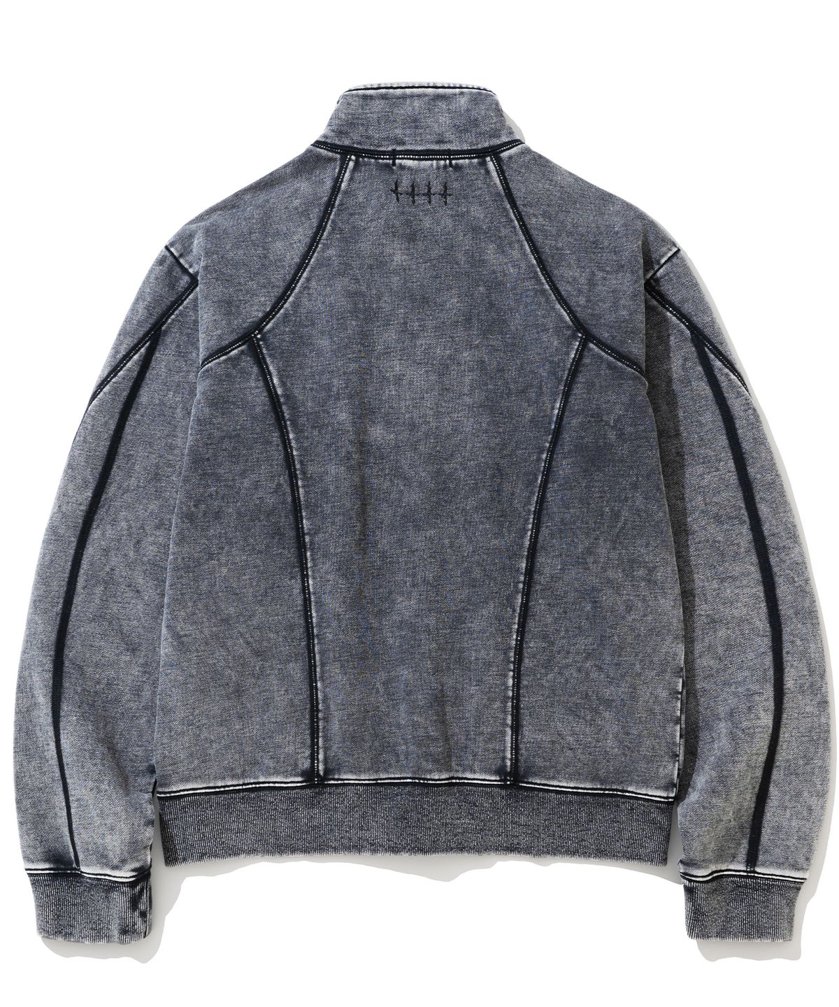 낫포너드(NOT4NERD) Tie Dye Incision High Neck Zip Up - Black