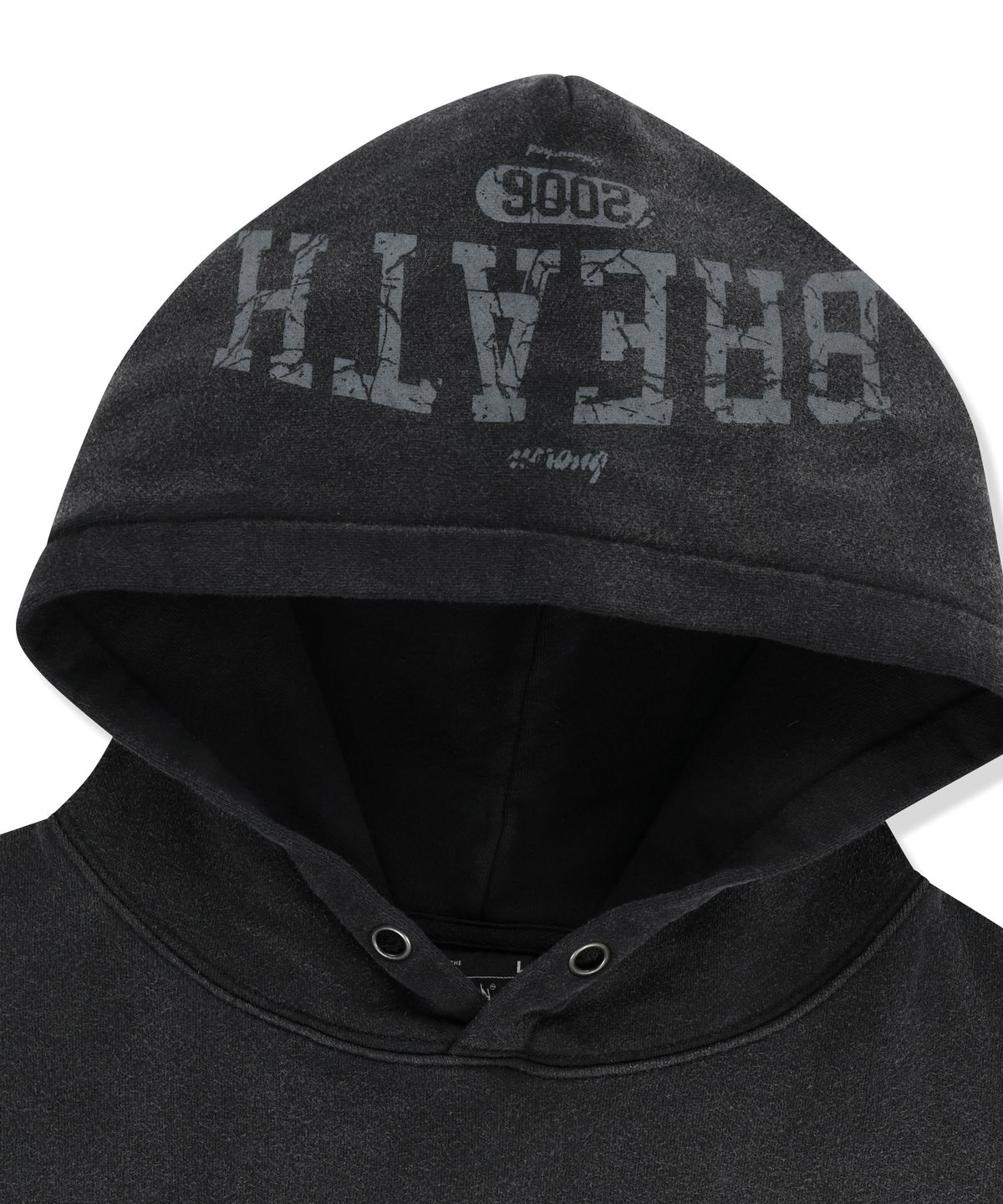 브라운브레스(BROWNBREATH) BREATH WASHED HOODIE - BLACK