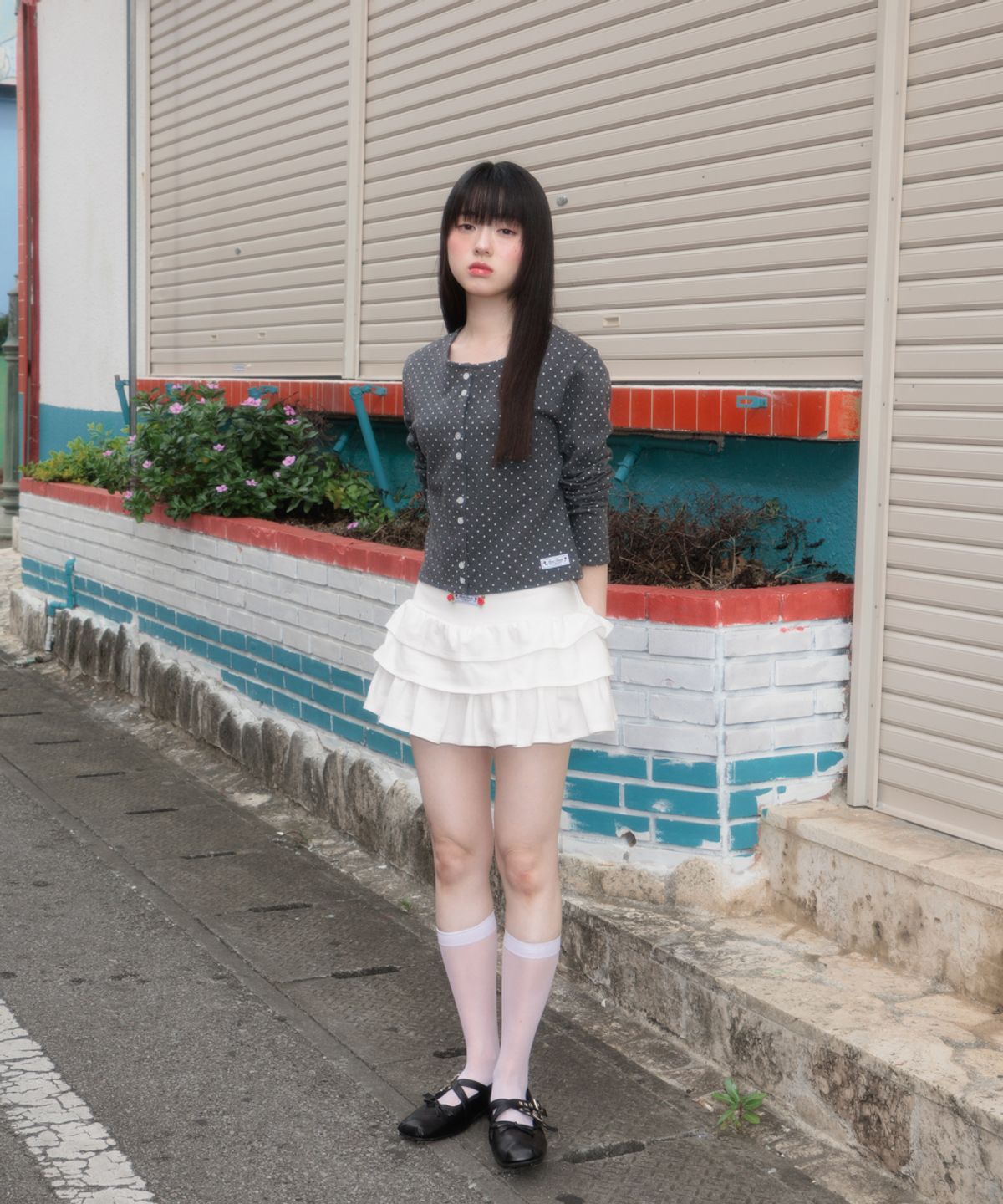 로제프란츠(ROSEFRANTZ) Rose Cancan Mini Skirt [White]
