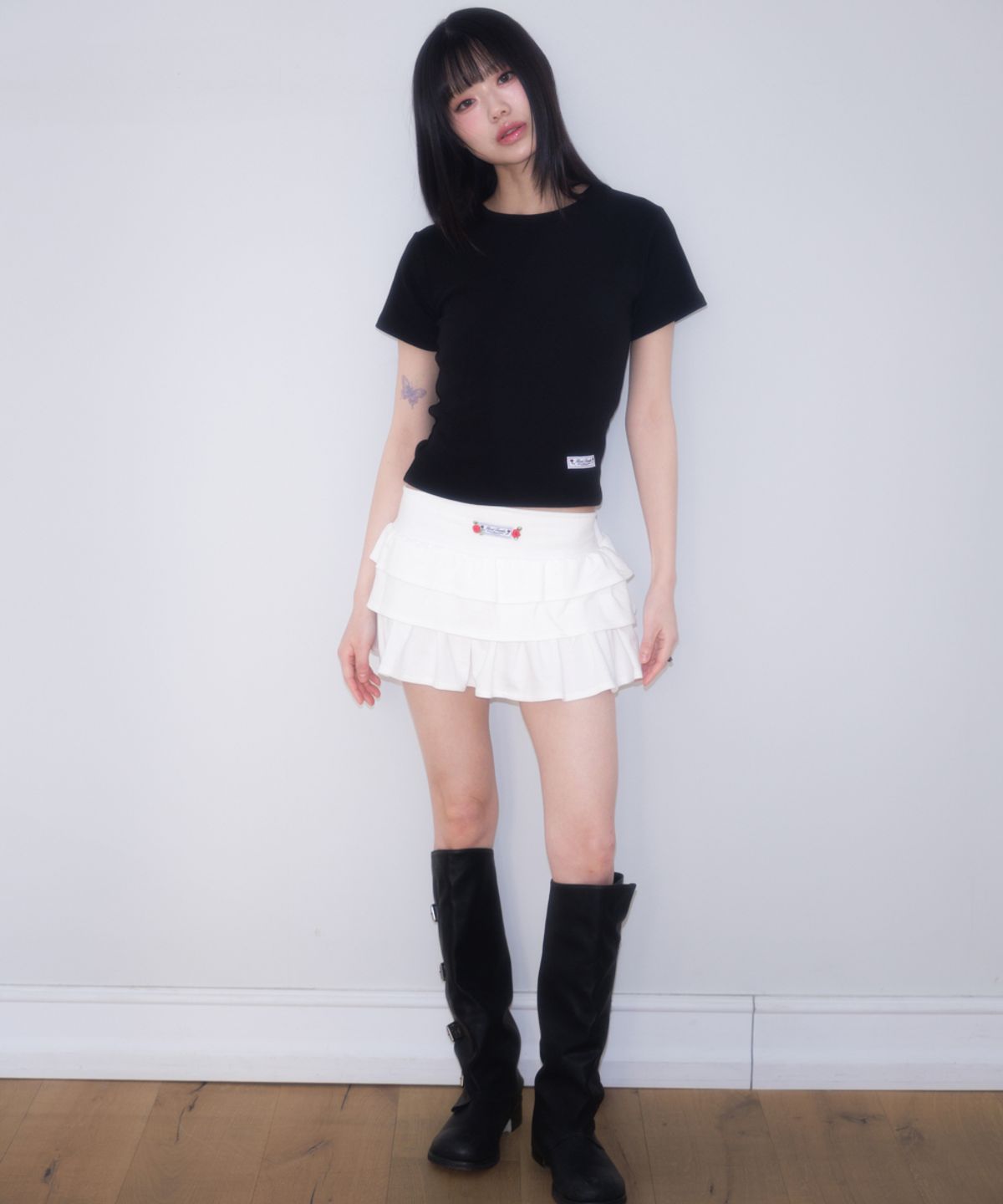 로제프란츠(ROSEFRANTZ) Rose Cancan Mini Skirt [White]
