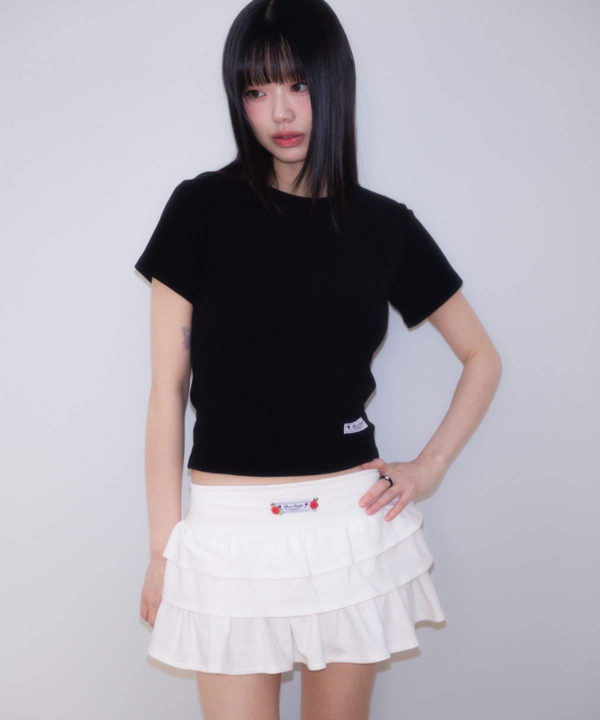 로제프란츠(ROSEFRANTZ) Rose Cancan Mini Skirt [White]