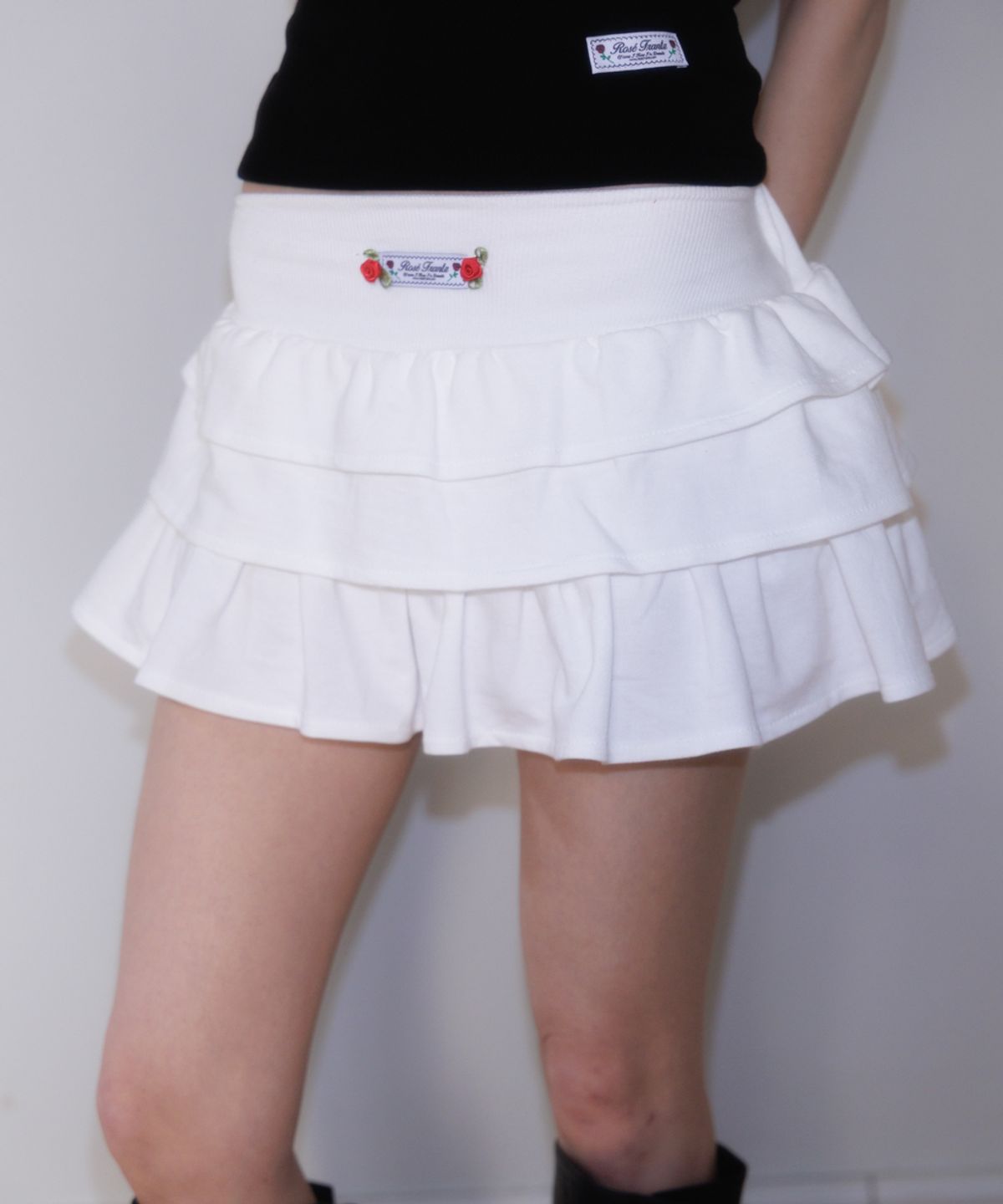 로제프란츠(ROSEFRANTZ) Rose Cancan Mini Skirt [White]