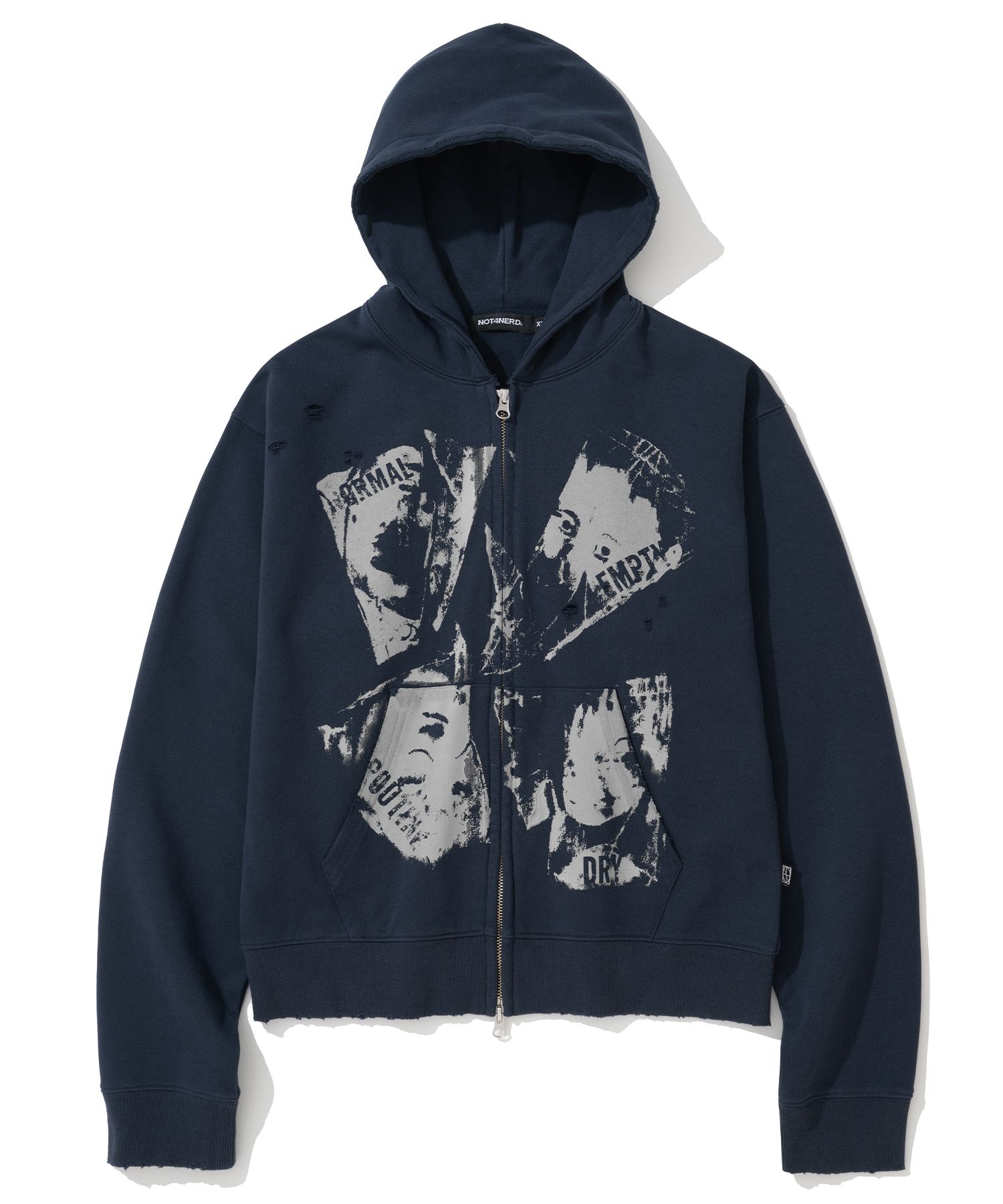 トップス not4nerd routine remains fit zip up L MUSINSA | NOT4NERD Routine Remains Slim Fit Hood Zip Up - Navy