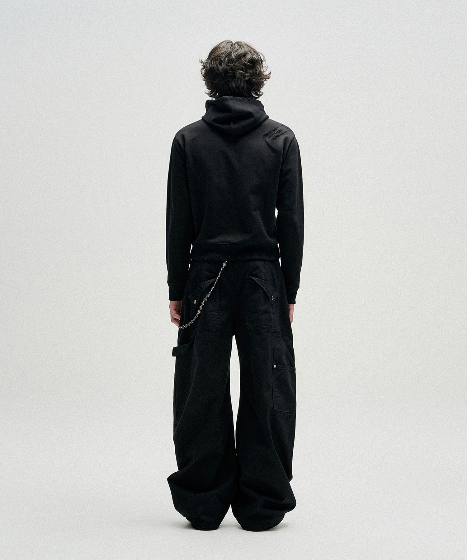 낫포너드(NOT4NERD) Routine Remains Slim Fit Hood Zip Up - Black