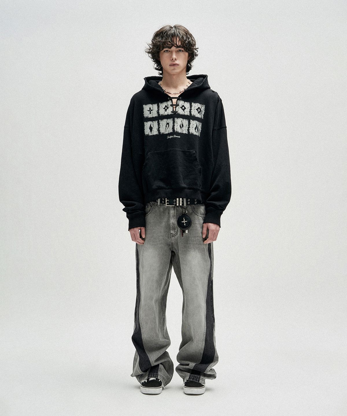 낫포너드(NOT4NERD) Dying Ember Slit Pullover Hood - Black