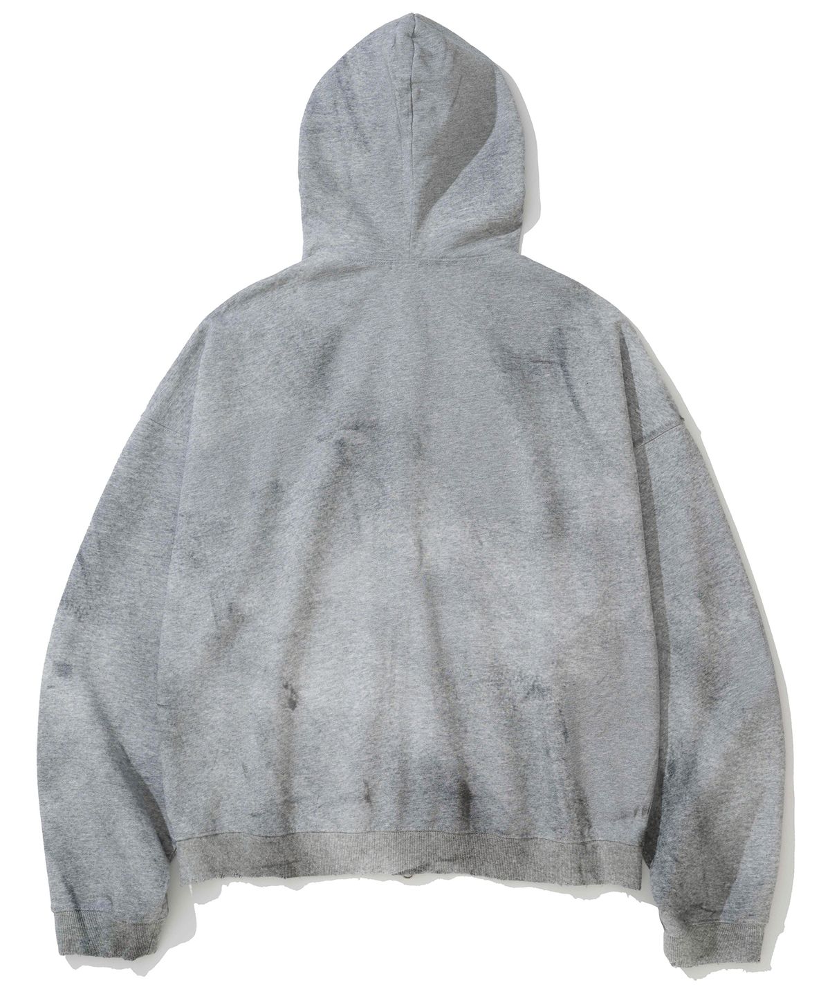 낫포너드(NOT4NERD) Cathedral Oil Washed Hood Zip Up - Grey