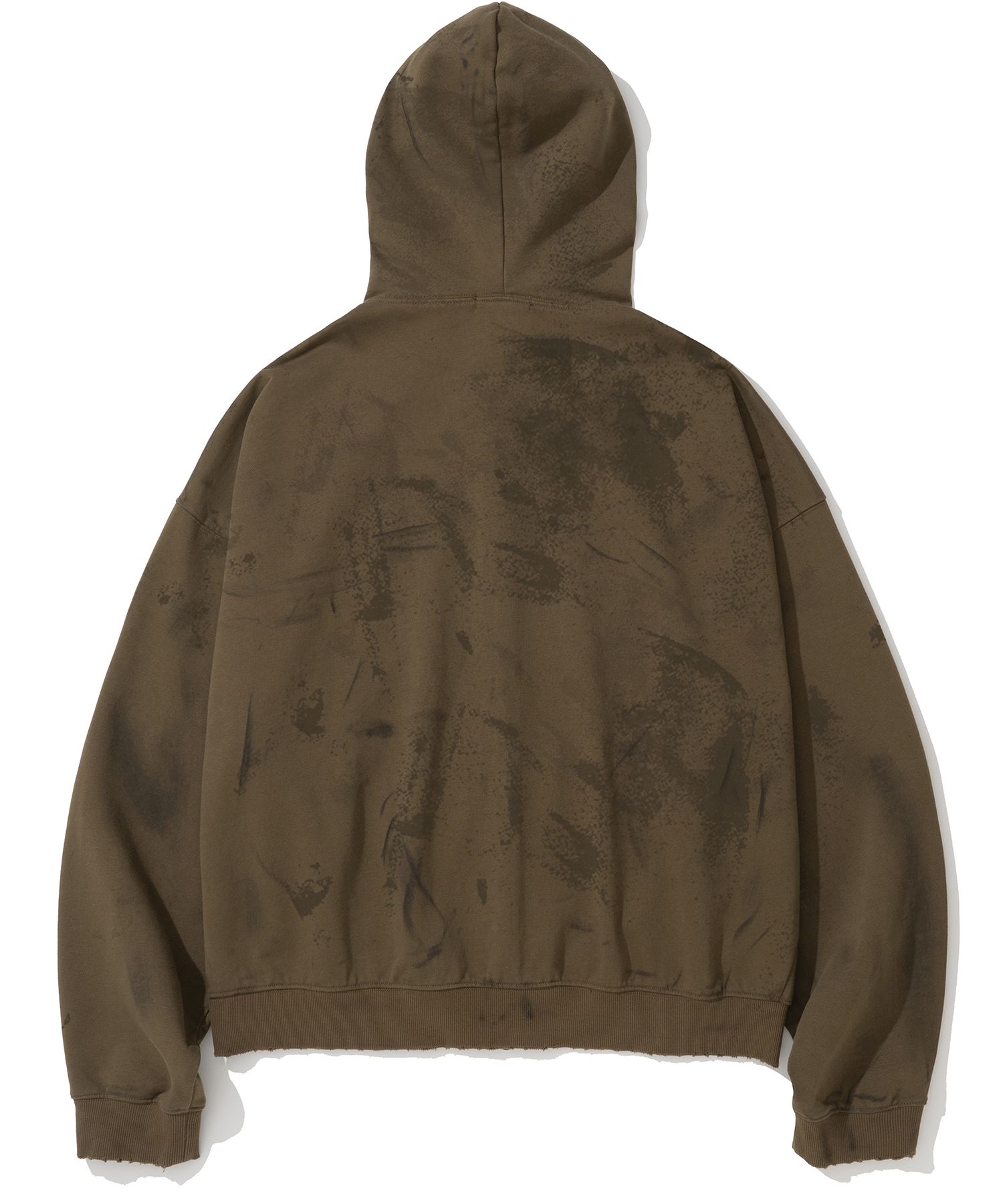 MUSINSA公式 | NOT4NERD Cathedral Oil Washed Hood Zip Up - Brown