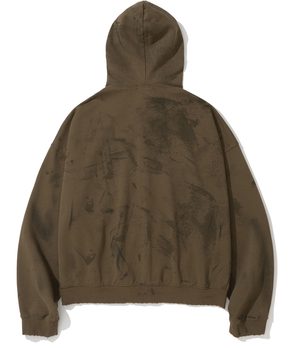 낫포너드(NOT4NERD) Cathedral Oil Washed Hood Zip Up - Brown