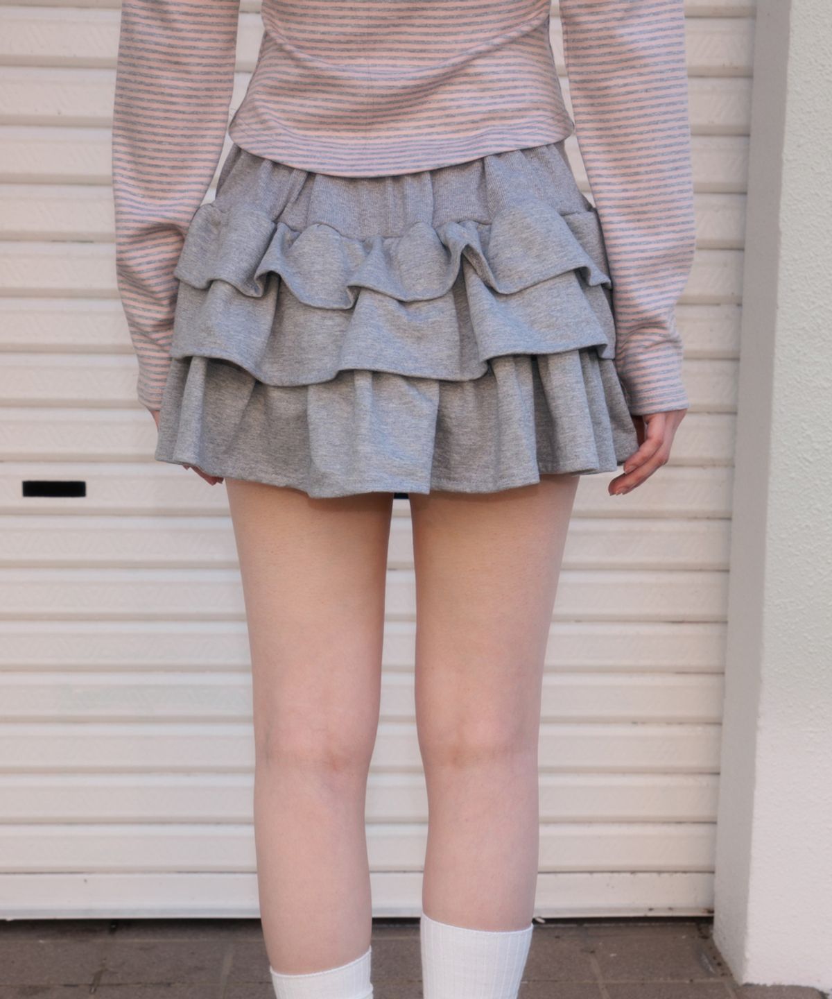 로제프란츠(ROSEFRANTZ) Rose Cancan Mini Skirt [Gray]
