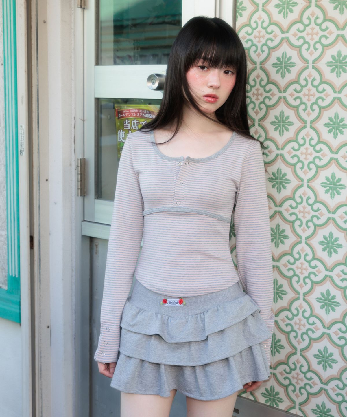 로제프란츠(ROSEFRANTZ) Rose Cancan Mini Skirt [Gray]