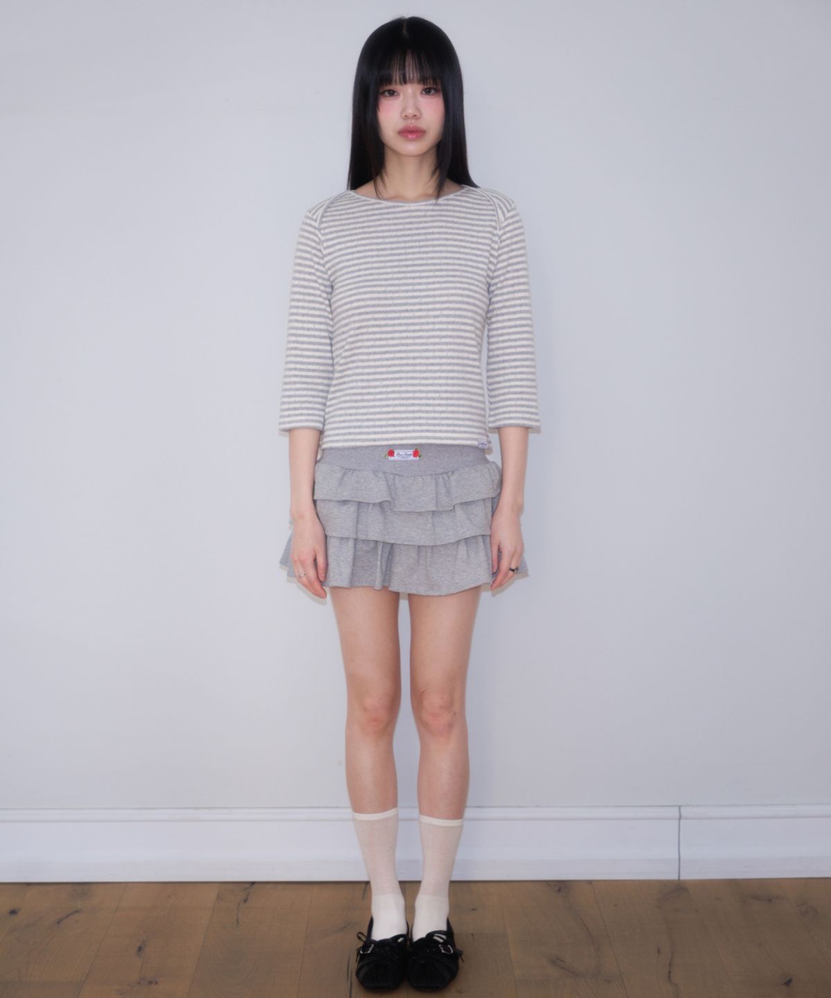 로제프란츠(ROSEFRANTZ) Rose Cancan Mini Skirt [Gray]