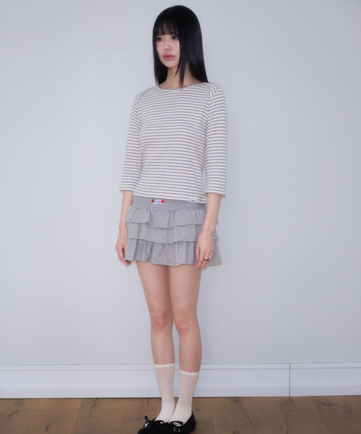 로제프란츠(ROSEFRANTZ) Rose Cancan Mini Skirt [Gray]