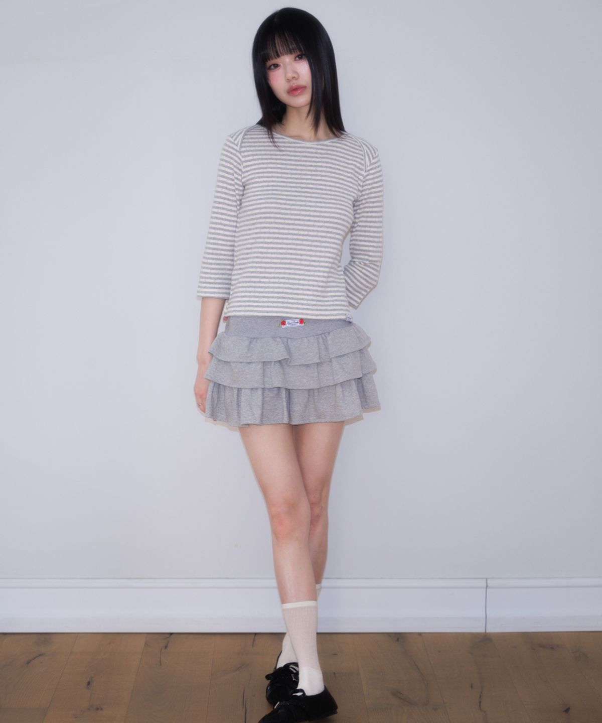 로제프란츠(ROSEFRANTZ) Rose Cancan Mini Skirt [Gray]