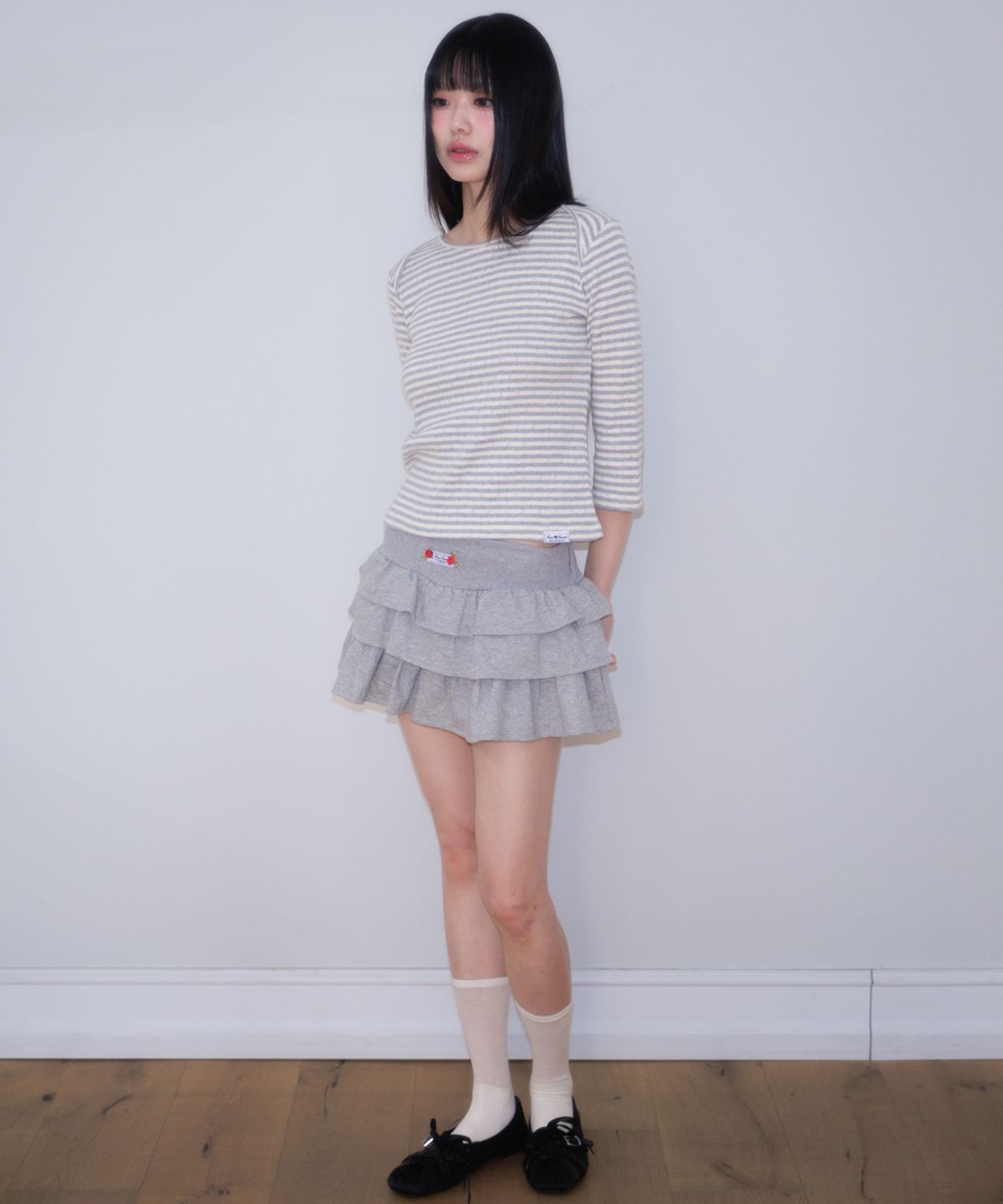 로제프란츠(ROSEFRANTZ) Rose Cancan Mini Skirt [Gray]