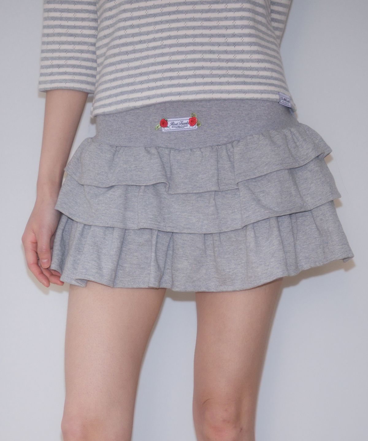 로제프란츠(ROSEFRANTZ) Rose Cancan Mini Skirt [Gray]