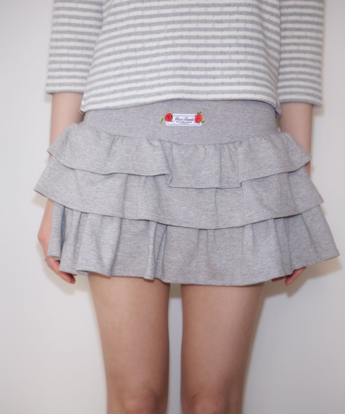 로제프란츠(ROSEFRANTZ) Rose Cancan Mini Skirt [Gray]