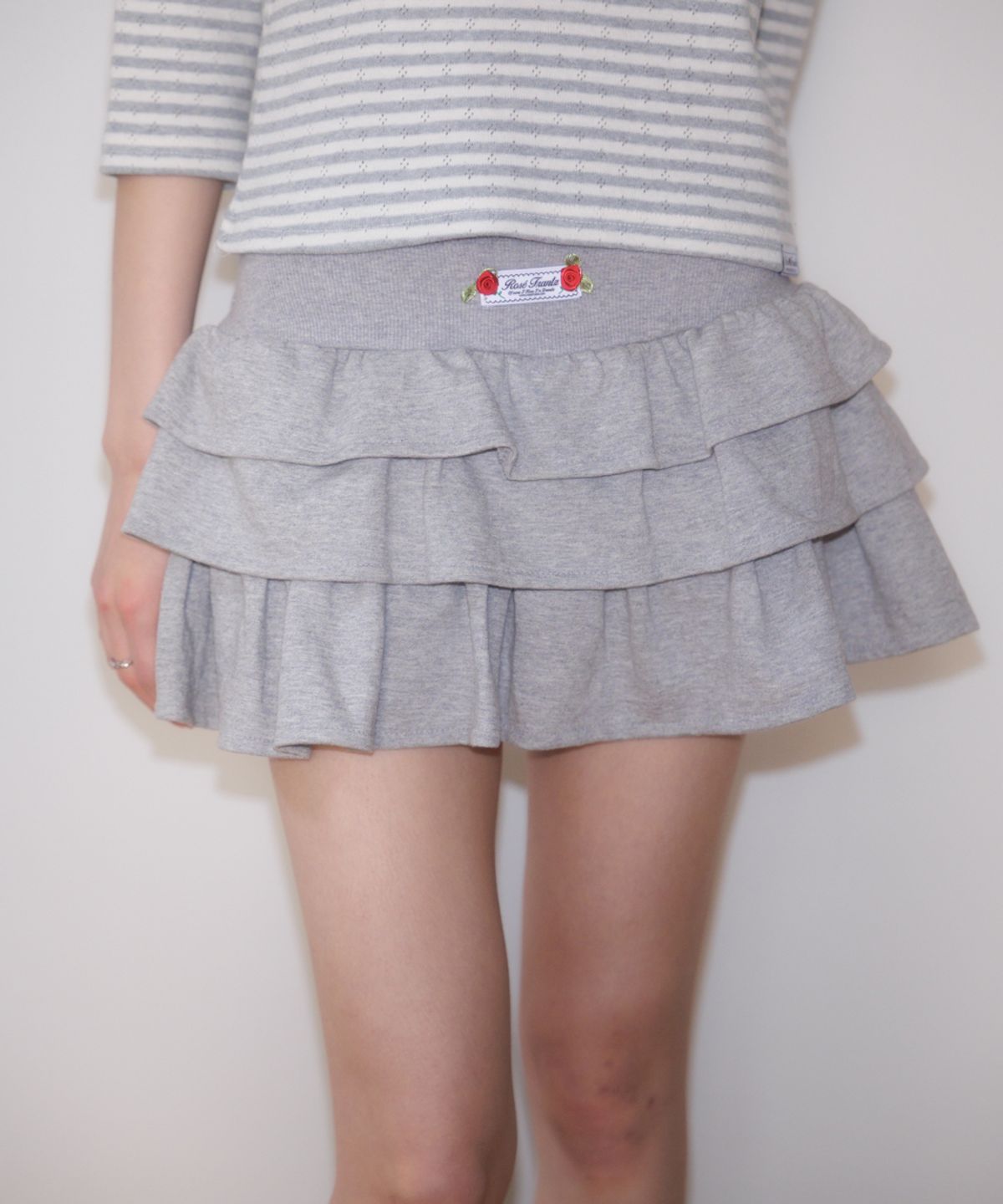 로제프란츠(ROSEFRANTZ) Rose Cancan Mini Skirt [Gray]