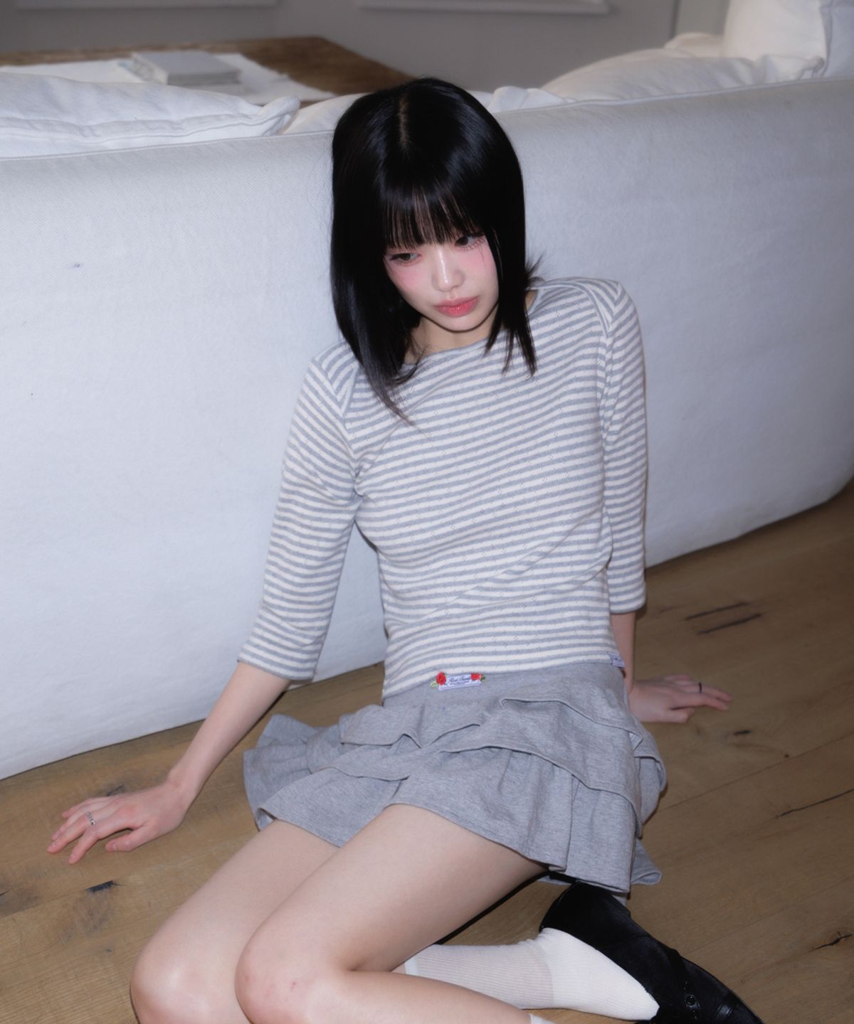 로제프란츠(ROSEFRANTZ) Rose Cancan Mini Skirt [Gray]