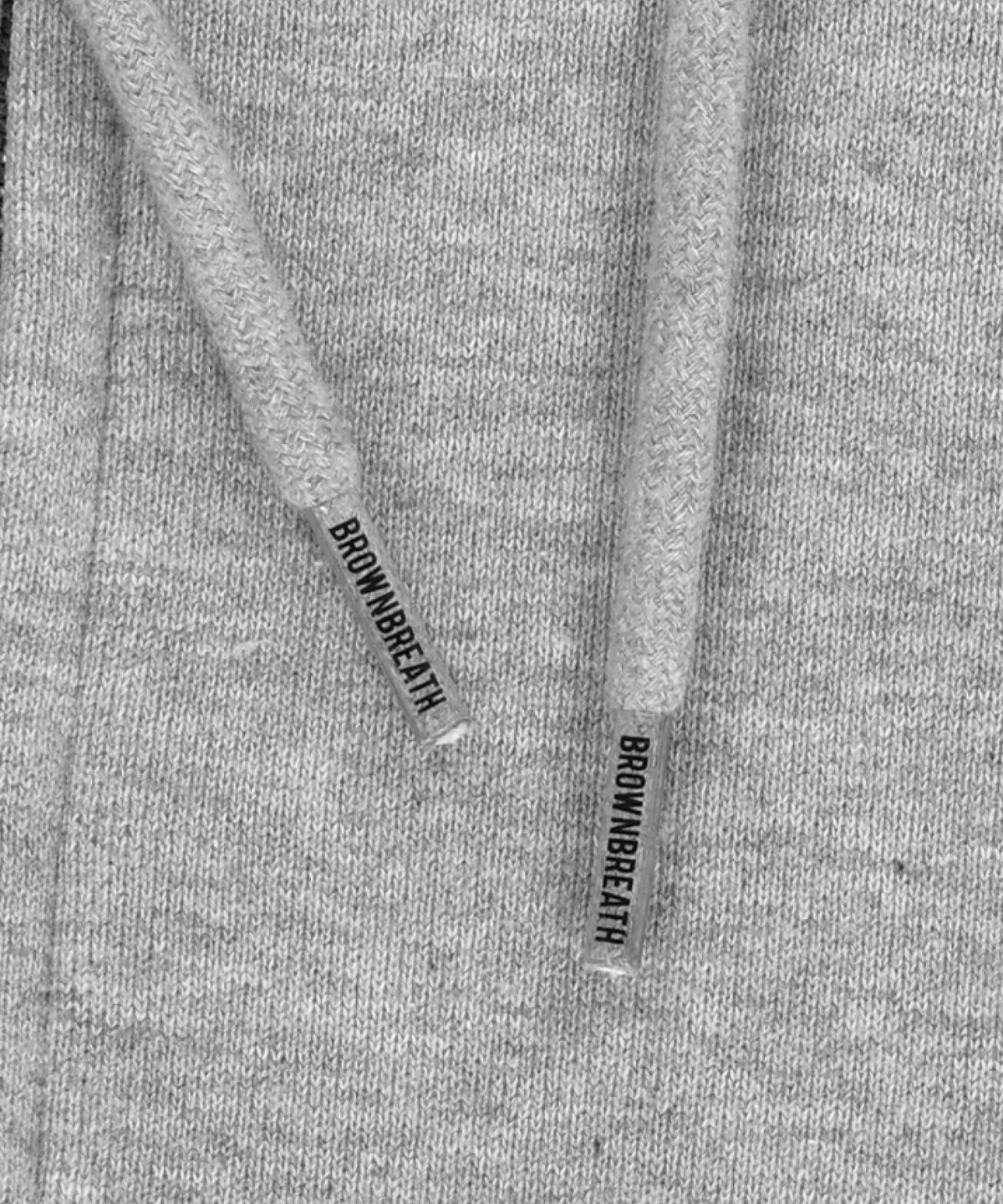 브라운브레스(BROWNBREATH) TAG HOOD ZIP UP - MELANGE GREY