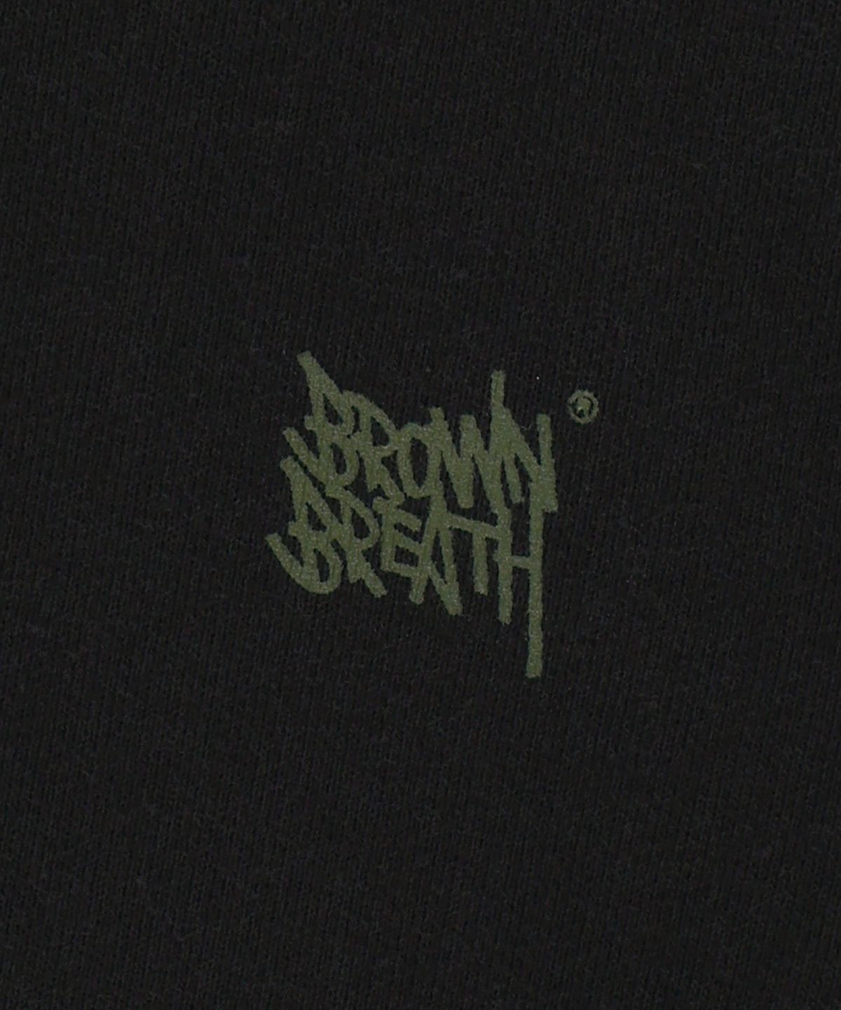 브라운브레스(BROWNBREATH) TAG CAMO BLOCK HOOD ZIP UP - BLACK