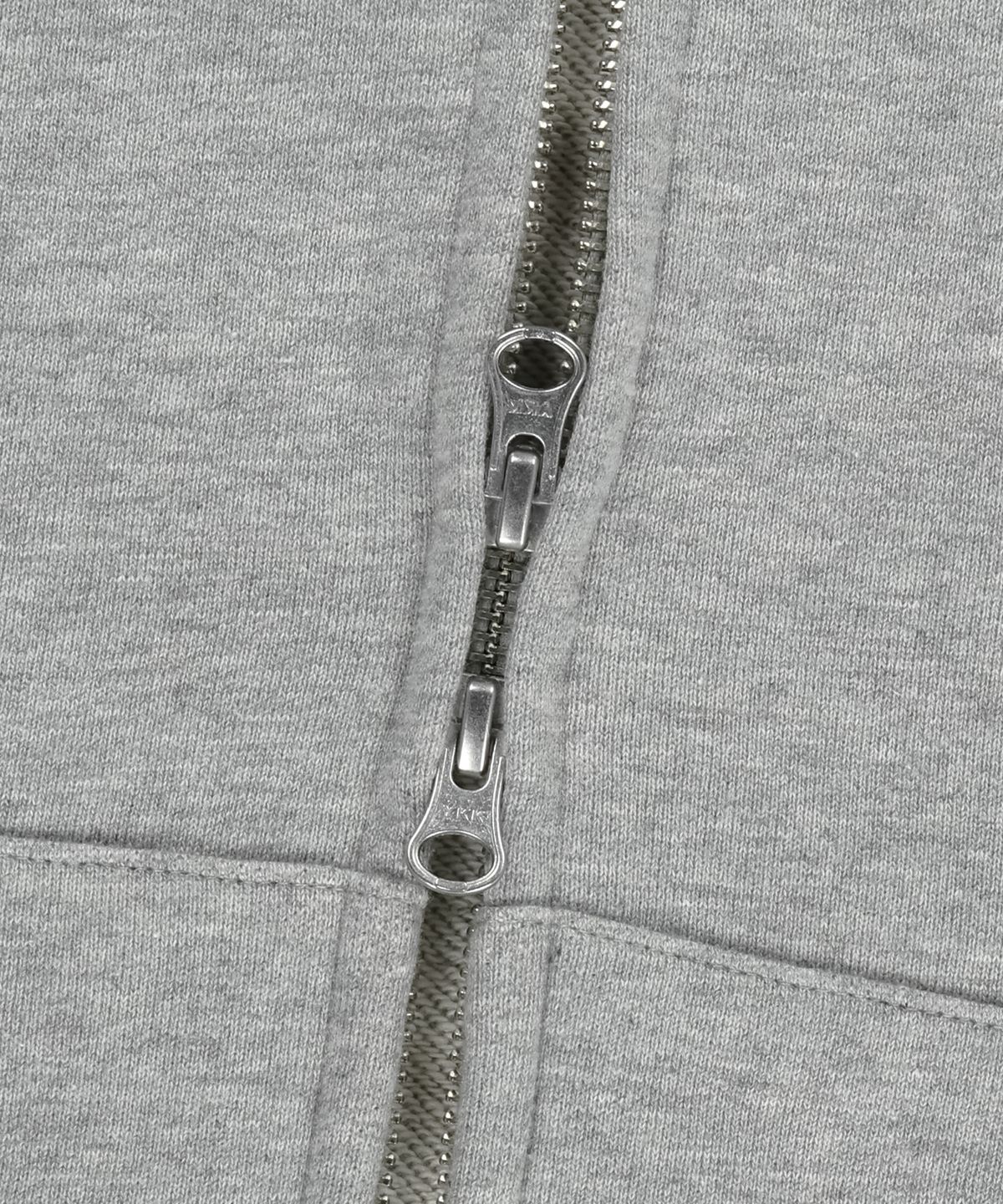 브라운브레스(BROWNBREATH) TAG CAMO BLOCK HOOD ZIP UP - MELANGE GREY
