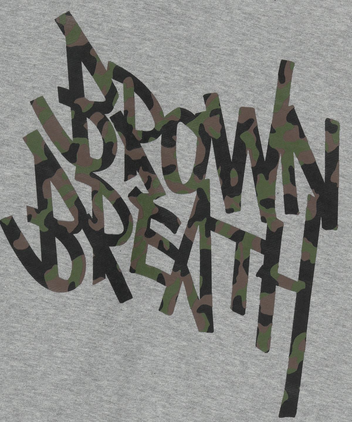 브라운브레스(BROWNBREATH) TAG CAMO BLOCK HOOD ZIP UP - MELANGE GREY