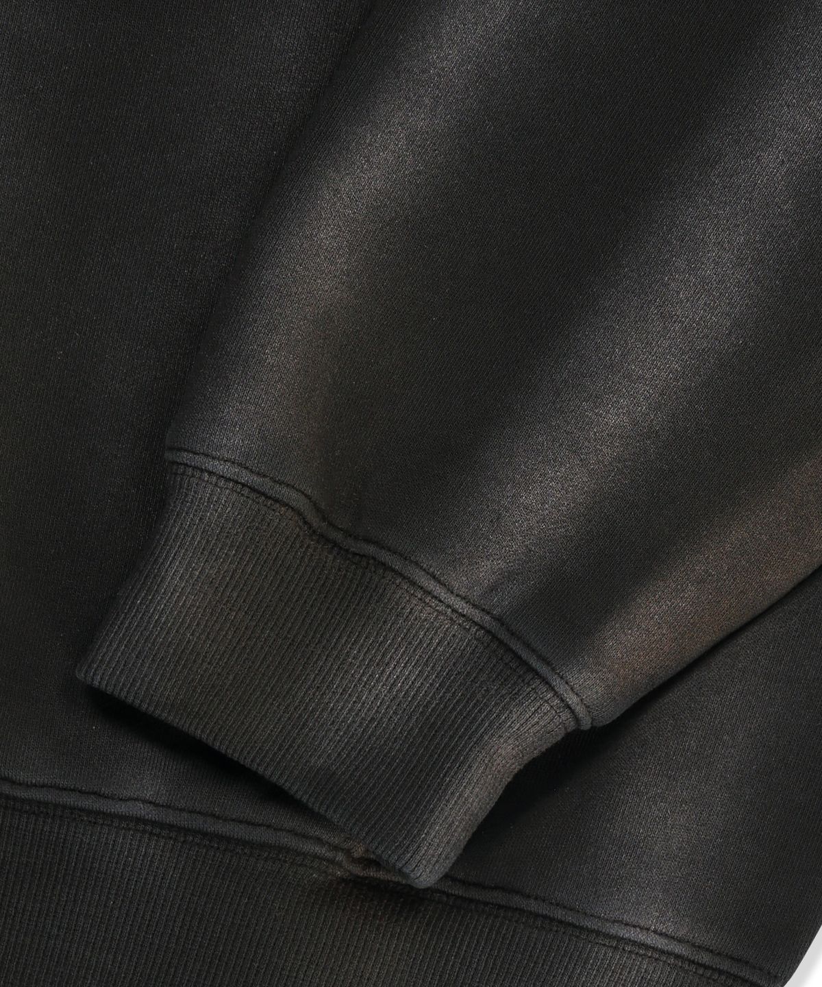 브라운브레스(BROWNBREATH) CRUSH TAG DIRTY HOOD ZIP UP - BLACK