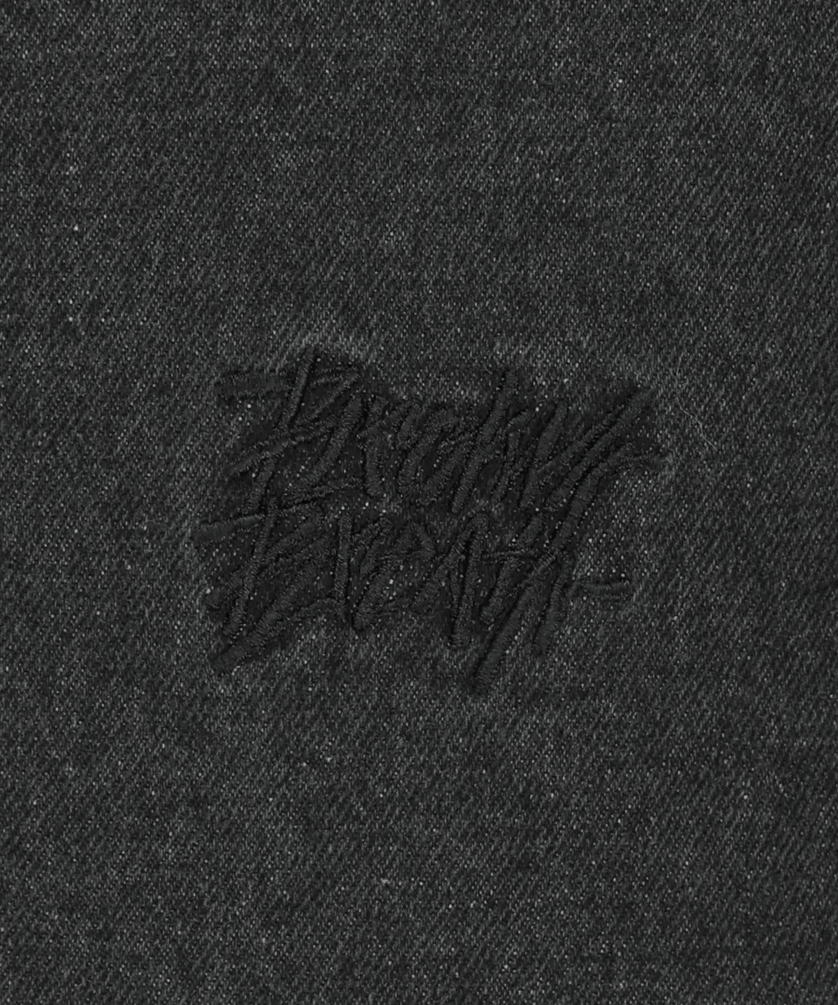 브라운브레스(BROWNBREATH) DENIM HOOD ZIP UP - BLACK