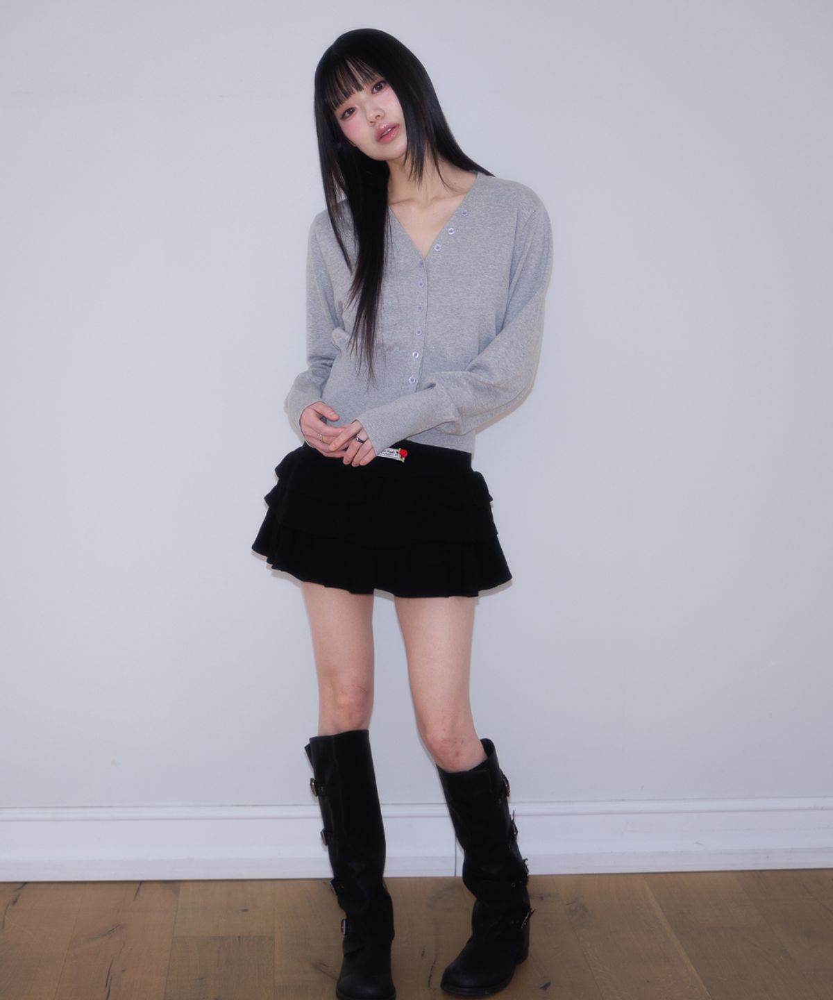 로제프란츠(ROSEFRANTZ) Rose Cancan Mini Skirt [Black]