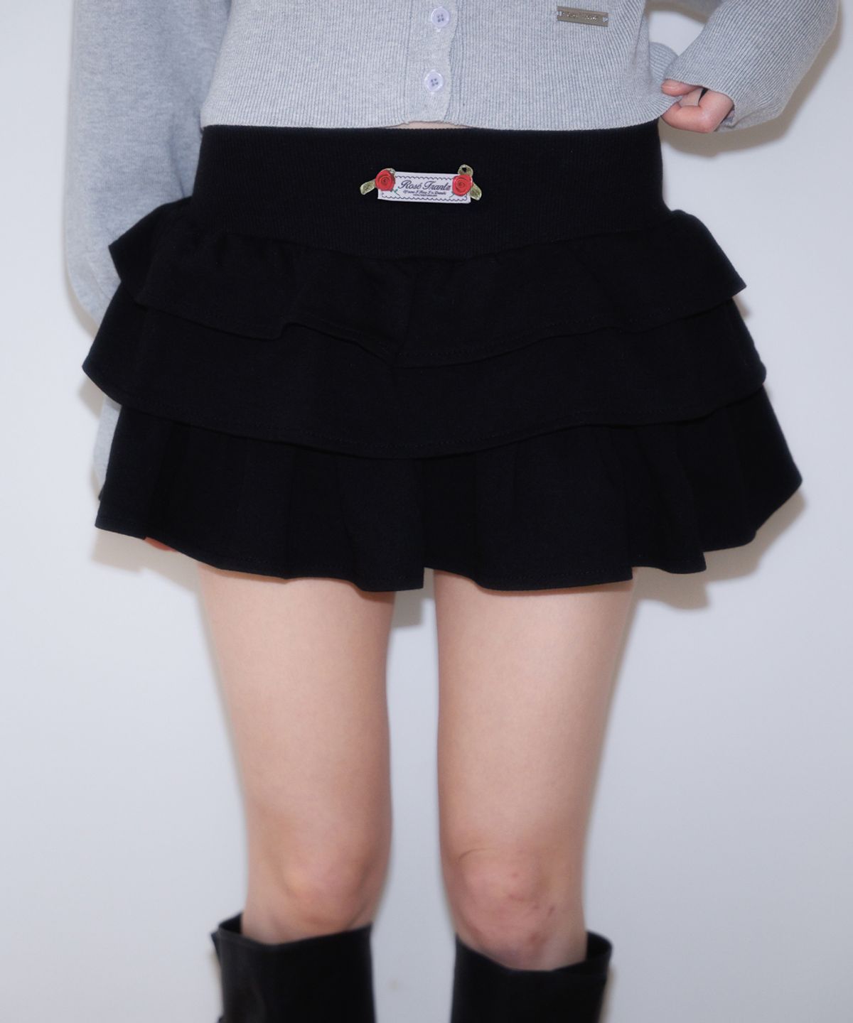 로제프란츠(ROSEFRANTZ) Rose Cancan Mini Skirt [Black]