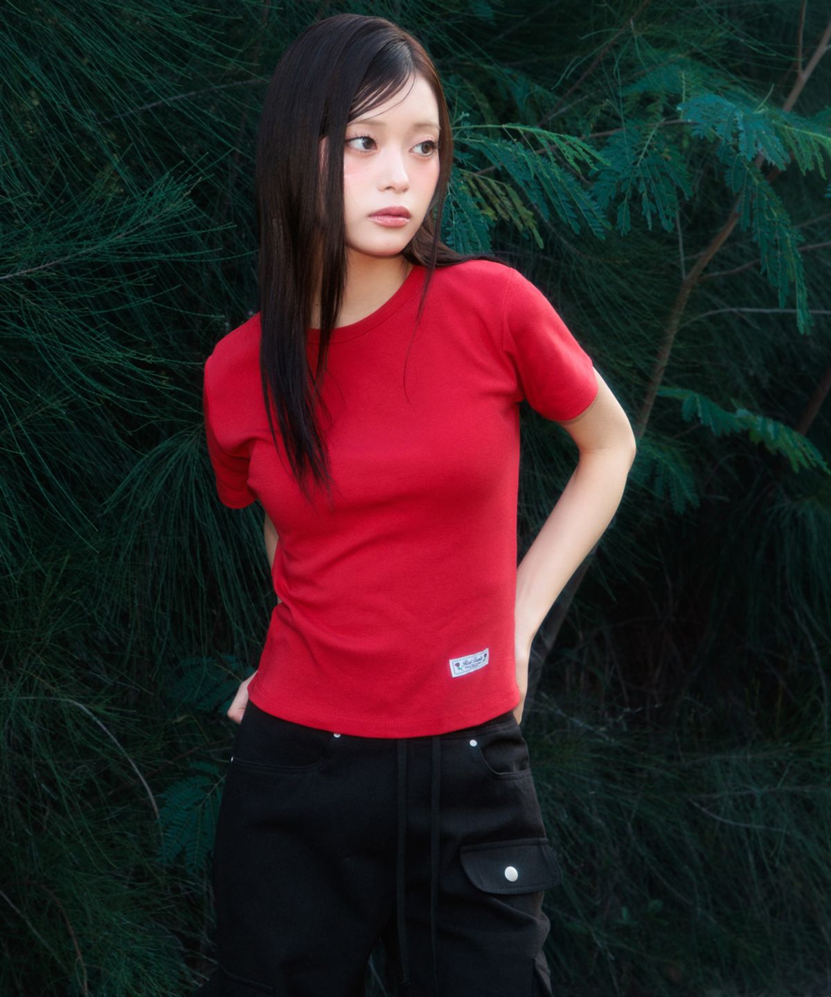 로제프란츠(ROSEFRANTZ) Cargo Slim Bootcut Pants [Black]
