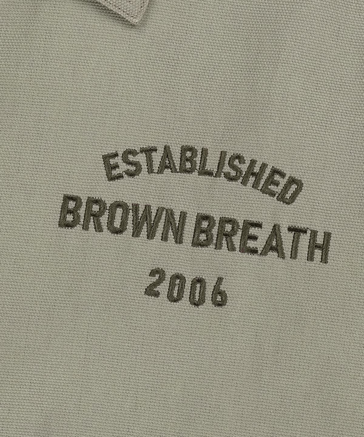 브라운브레스(BROWNBREATH) OXFORD ZIP UP JACKET - LIGHT GREY