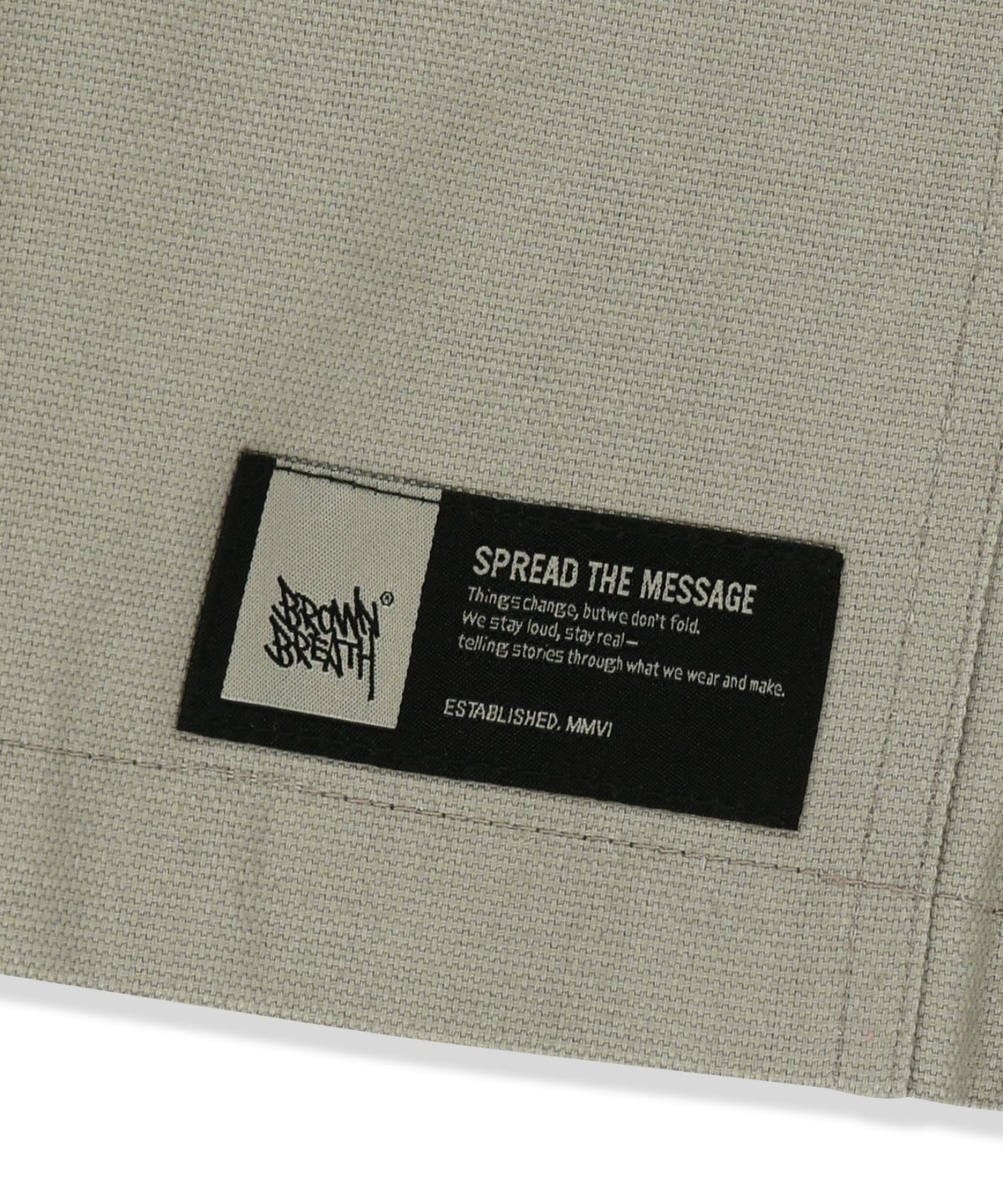 브라운브레스(BROWNBREATH) OXFORD ZIP UP JACKET - LIGHT GREY