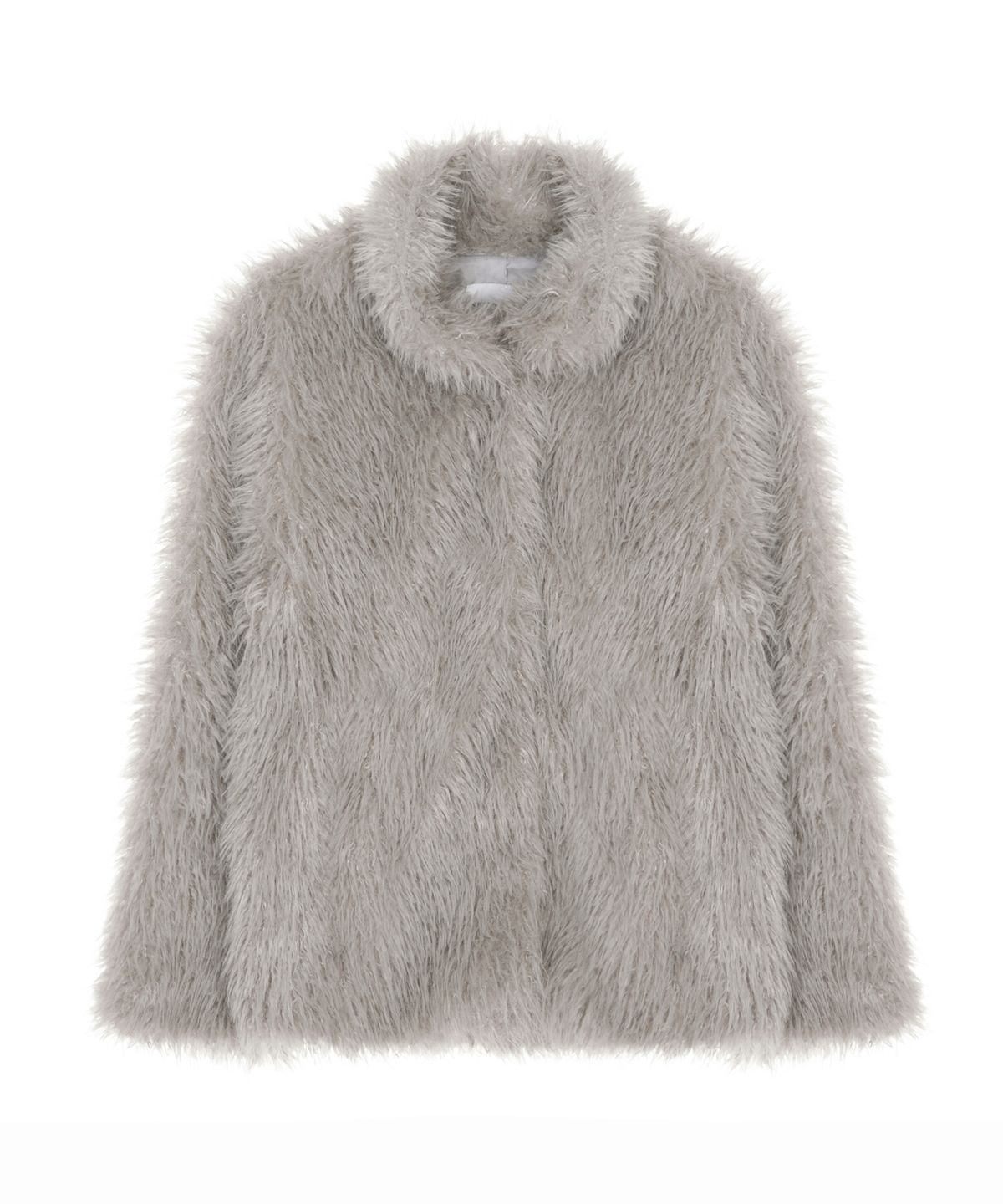 닉앤니콜(NICK&NICOLE) SOFT SHAGGY FUR JACKET_GRAY