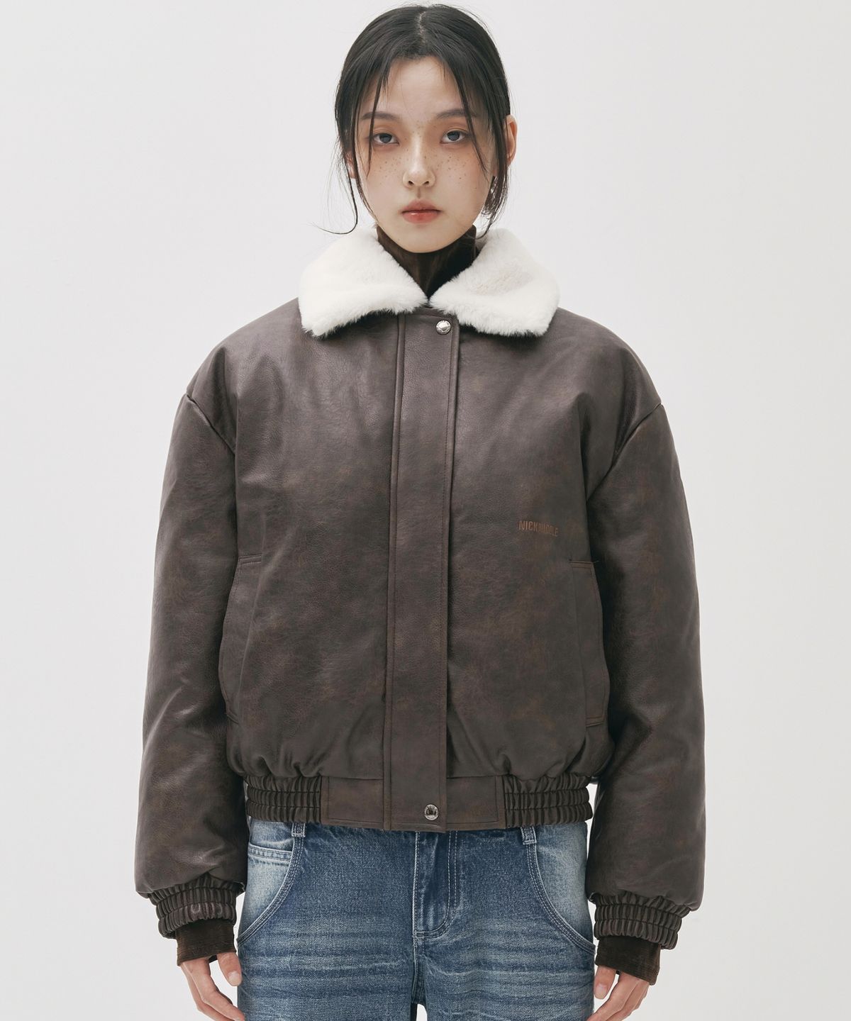 닉앤니콜(NICK&NICOLE) NICOLE HEAVY LEATHER MUSTANG_BROWN