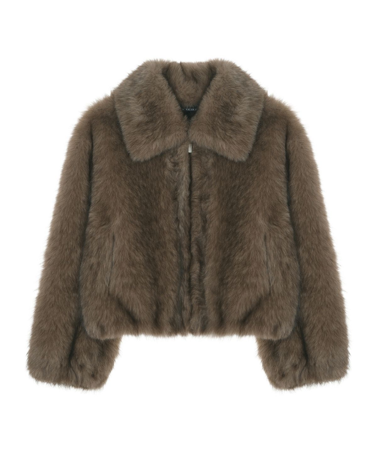 닉앤니콜(NICK&NICOLE) FLUFFY MIX FUR JACKET_BROWN