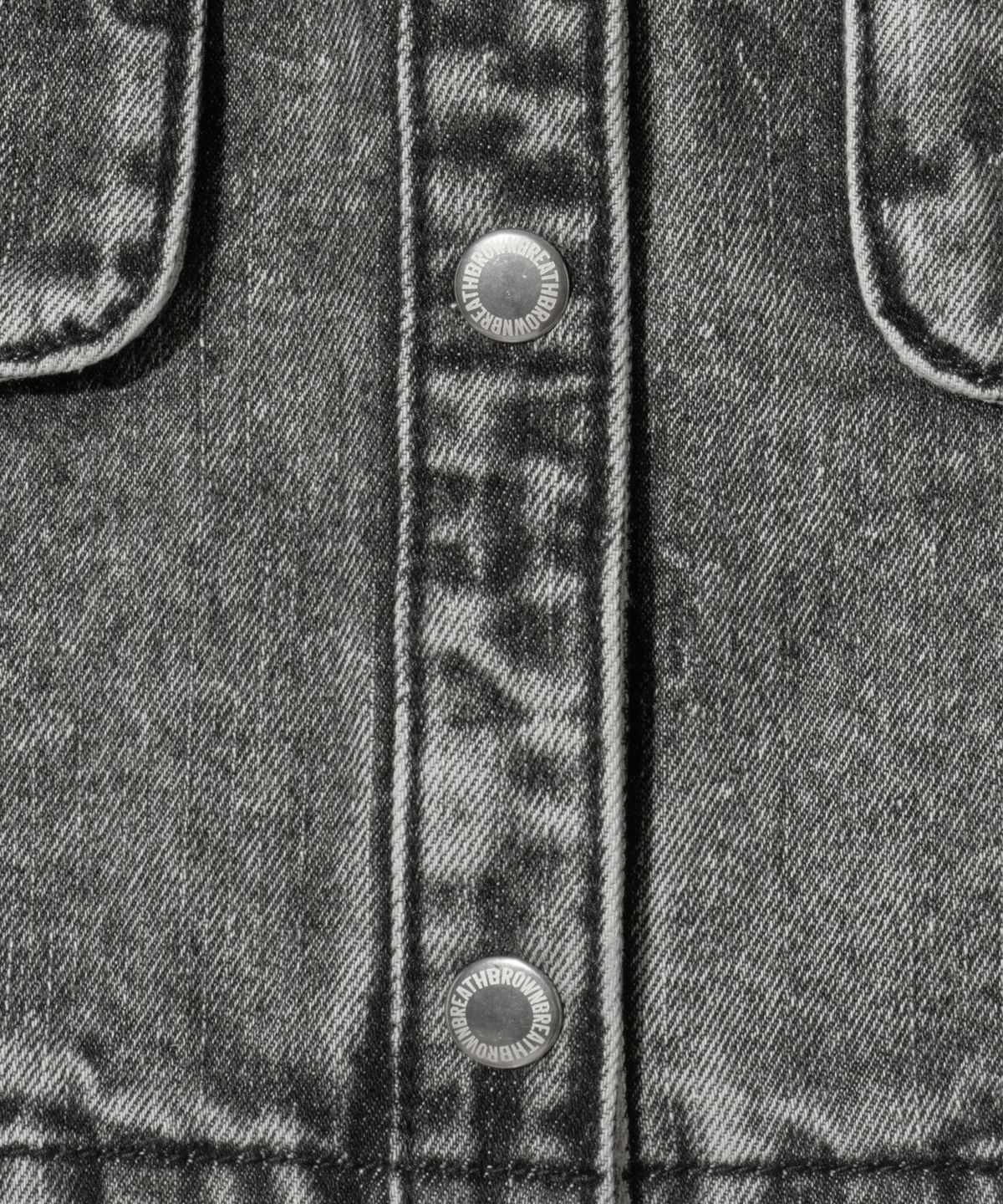 브라운브레스 키즈(BROWNBREATH KIDS) KIDS GIRL CROP DENIM VEST - DARK GREY