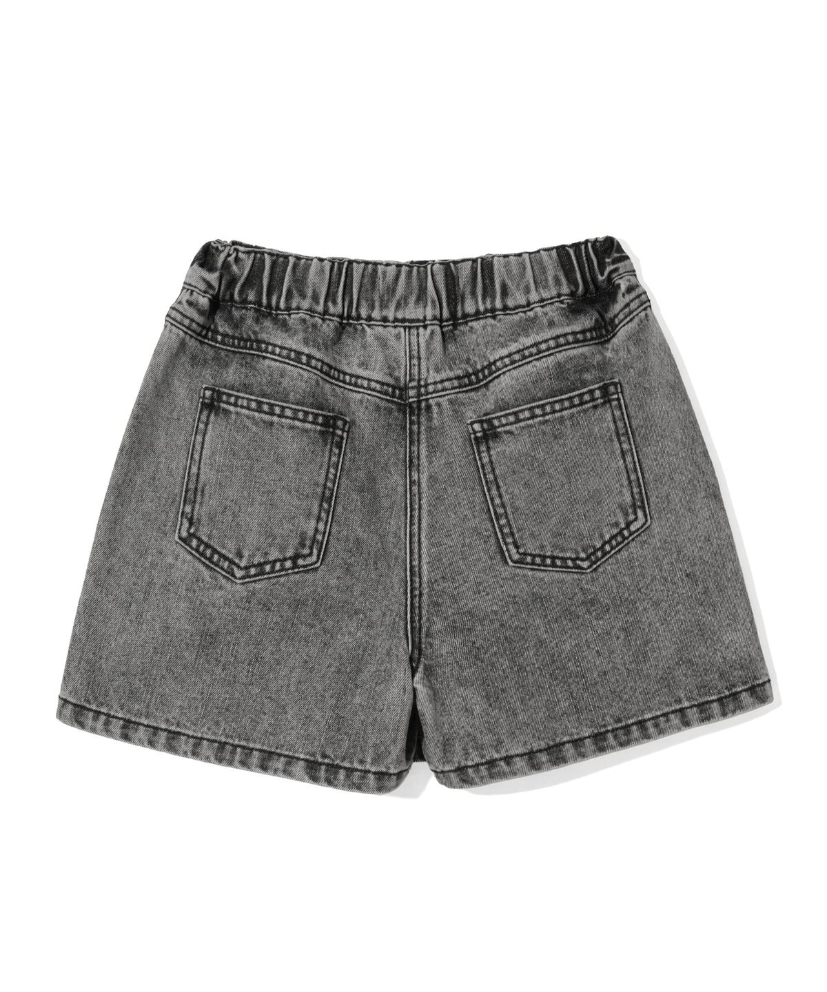 브라운브레스 키즈(BROWNBREATH KIDS) KIDS GIRL CROP DENIM VEST SETUP - DARK GREY