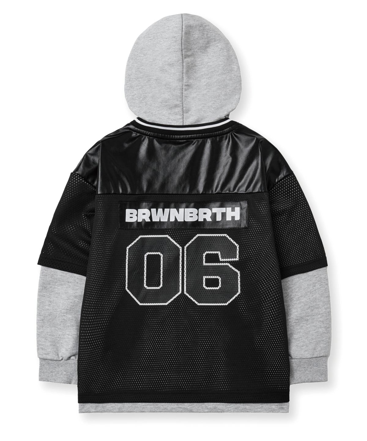 브라운브레스 키즈(BROWNBREATH KIDS) KIDS BRWN LAYERD JERSEY HOODIE - BLACK