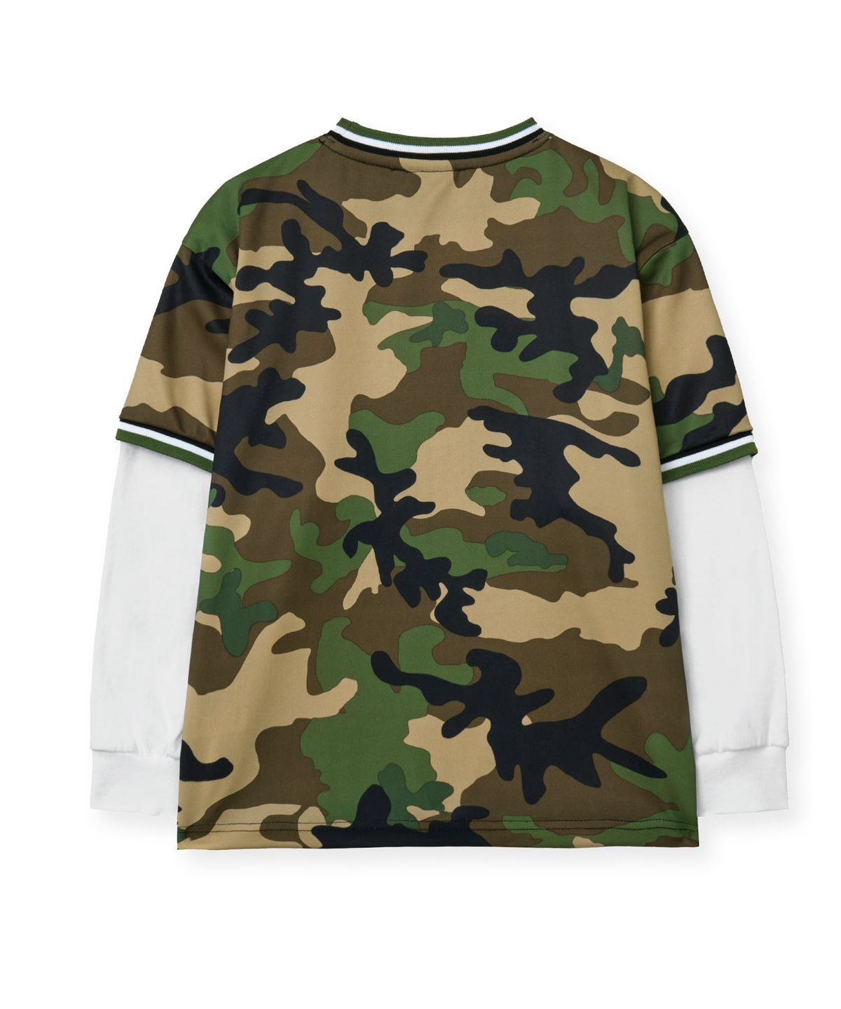 브라운브레스 키즈(BROWNBREATH KIDS) KIDS CAMO LAYERED LONGSLEEVE - KHAKI