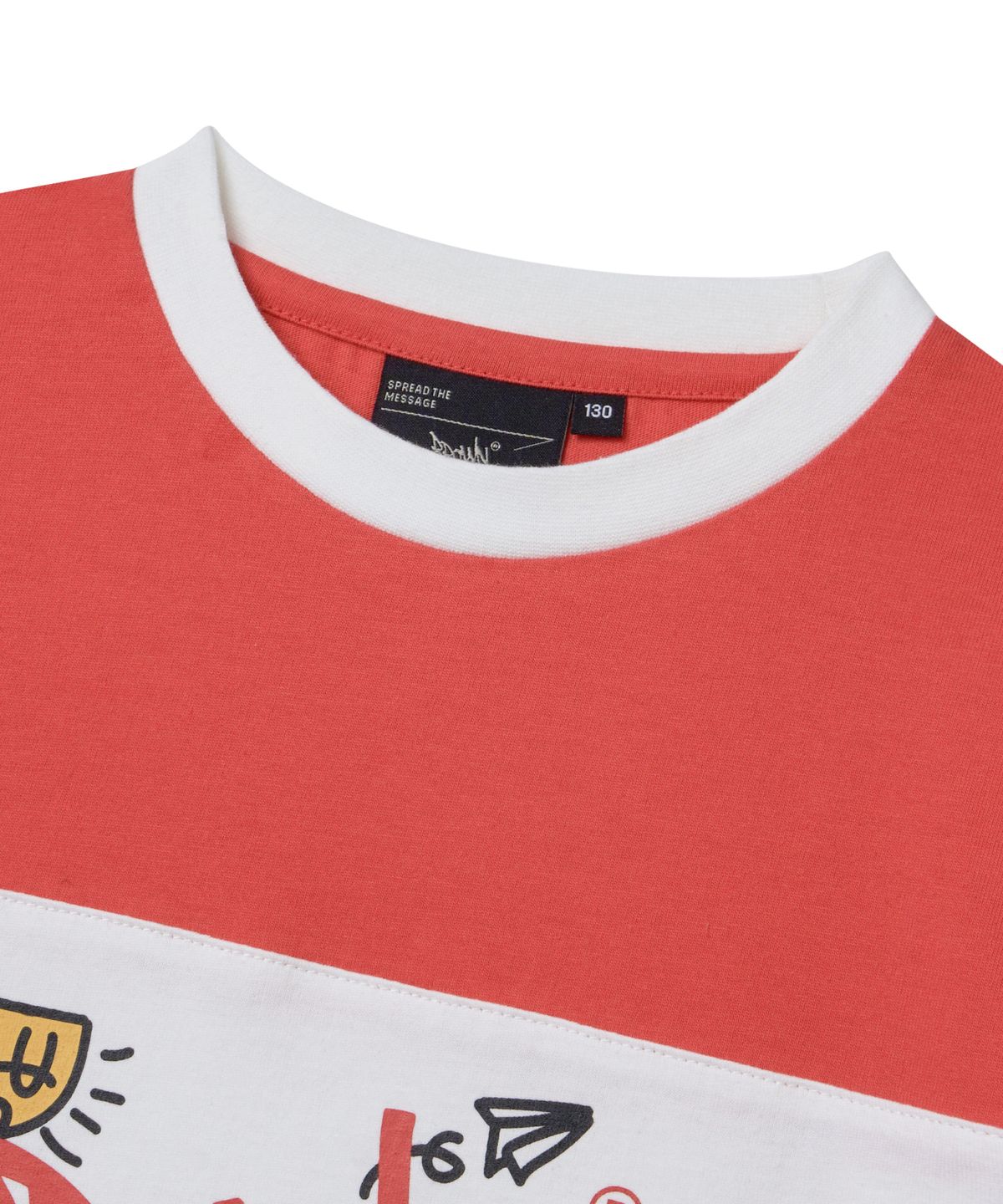 브라운브레스 키즈(BROWNBREATH KIDS) KIDS TAG COLOR BLOCK LONGSLEEVE - RED