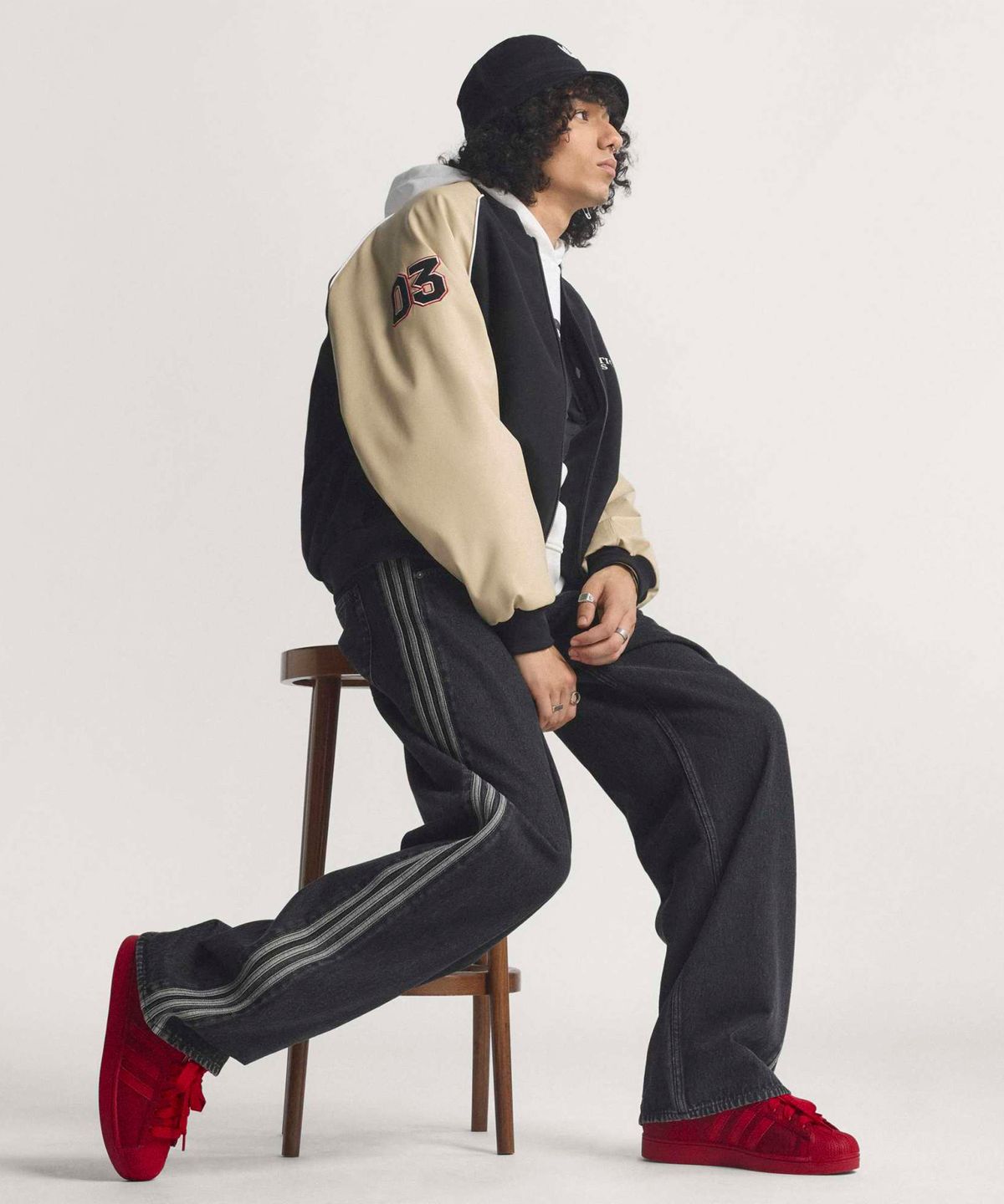아디다스(ADIDAS) 파이어버드 데님 팬츠 - 블랙 / KD1497