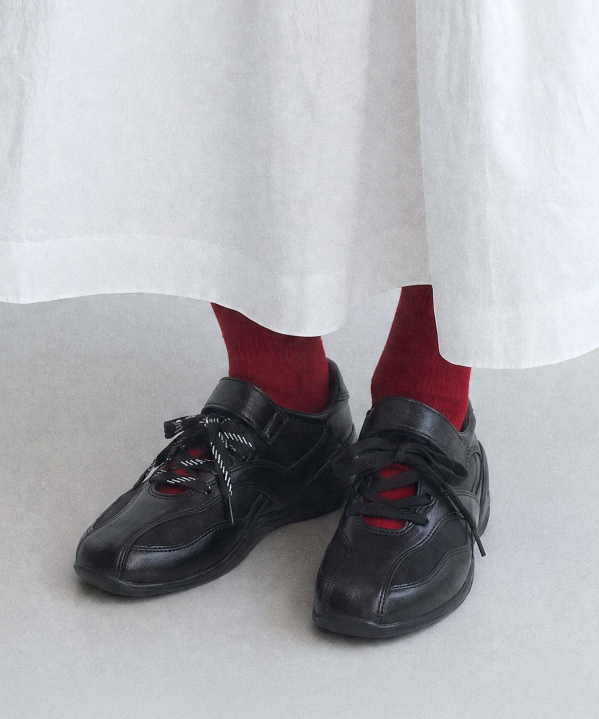 세인트새틴(SAINTSATIN) 바인 소가죽 레이스업 메리제인 스니커즈 4color (3cm/6cm)