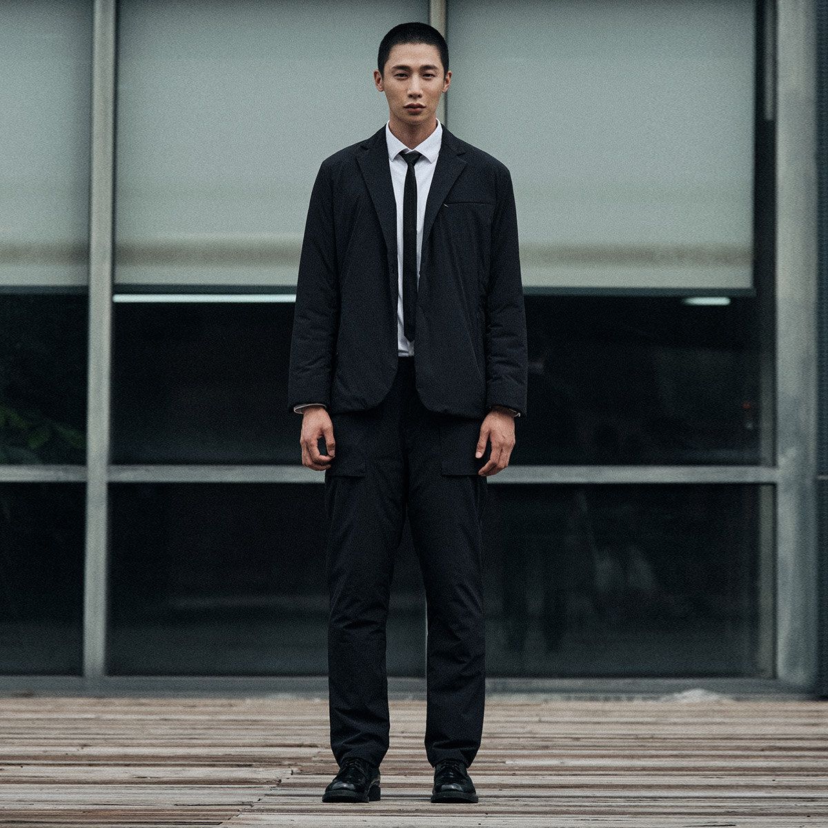 에스티코(STCO) 하이브리드 패딩 팬츠 블랙 (스트레이트핏)_SWPVAB1CSB