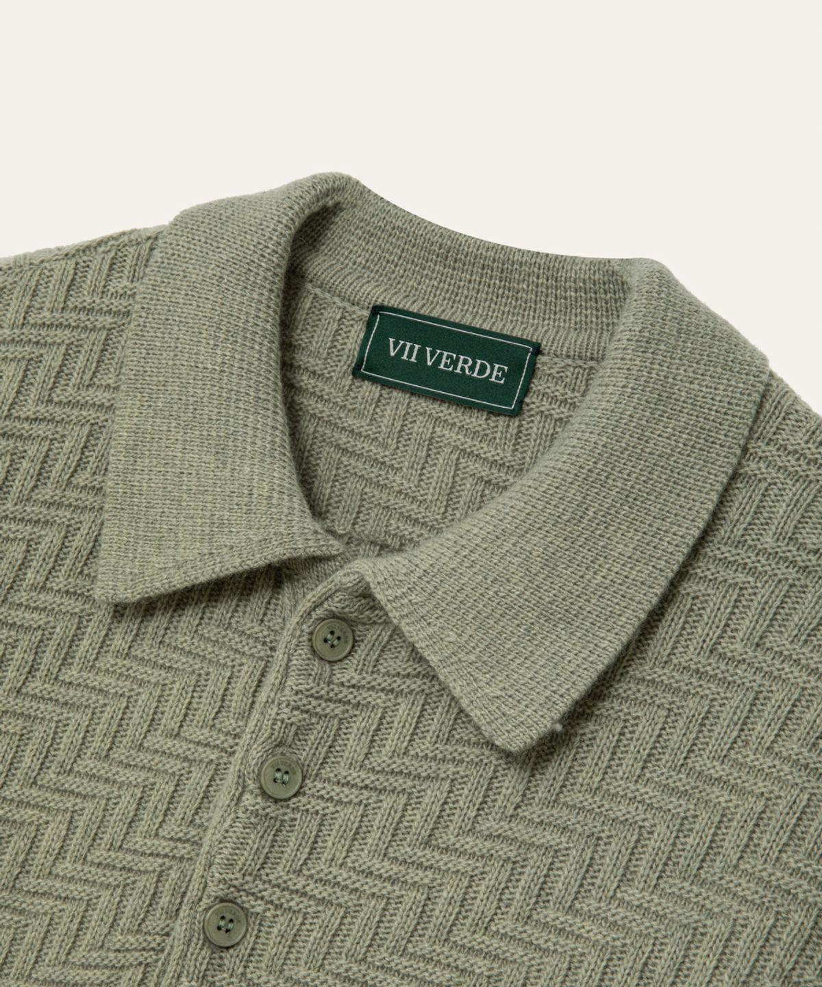 비베르데(VIIVERDE) Herringbone Polo Olive