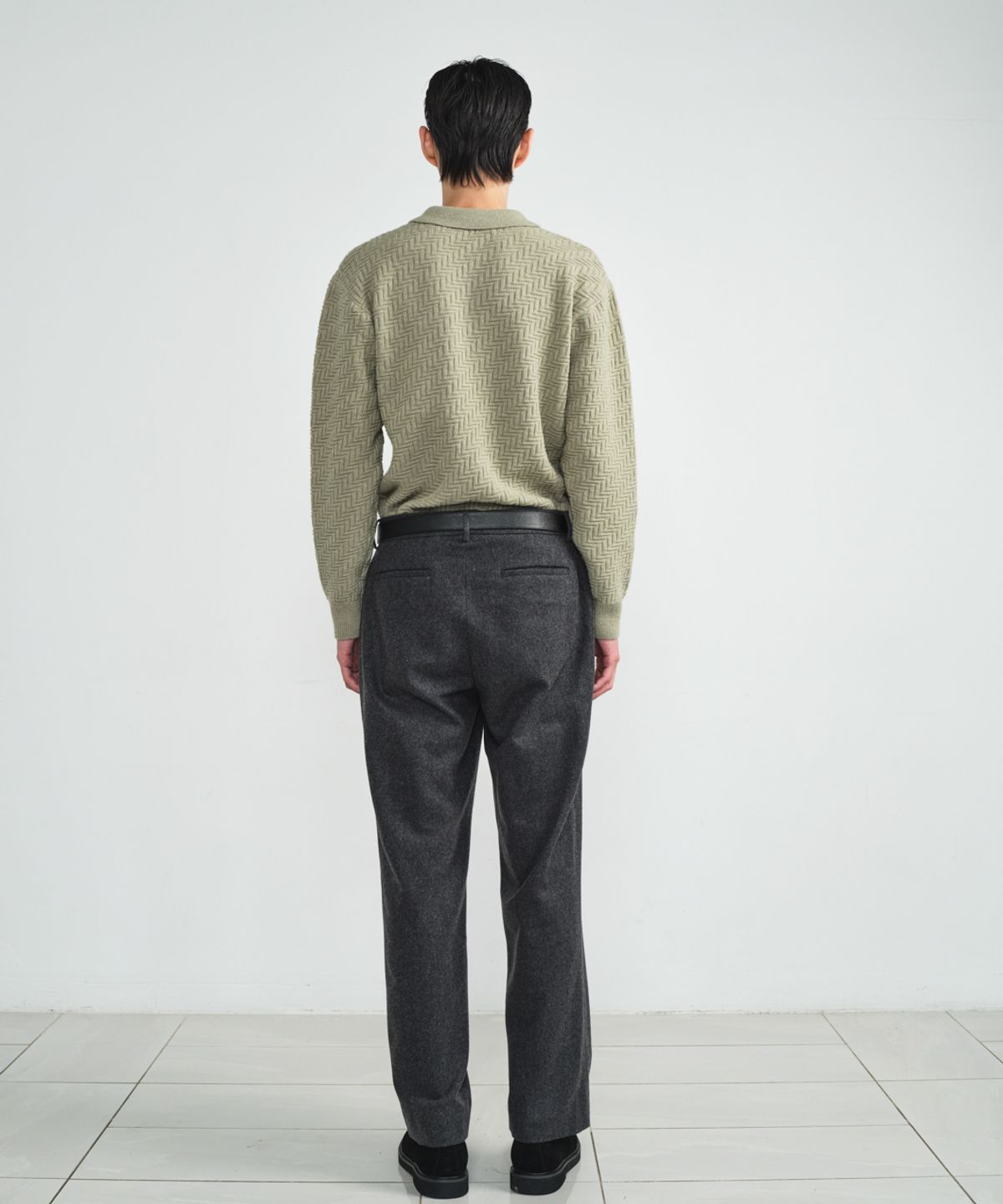 비베르데(VIIVERDE) Herringbone Polo Olive
