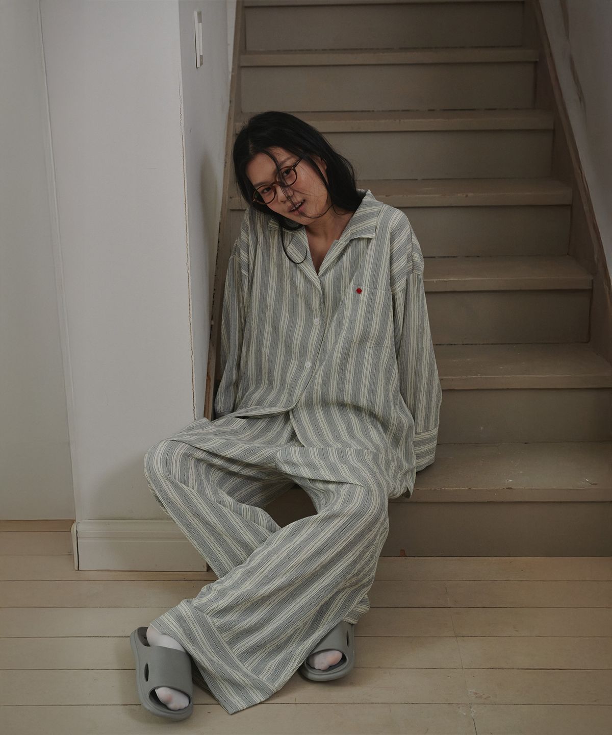 오끼뜨(OGGITT) (uni)도미토리 아코디언 파자마 밀크소다