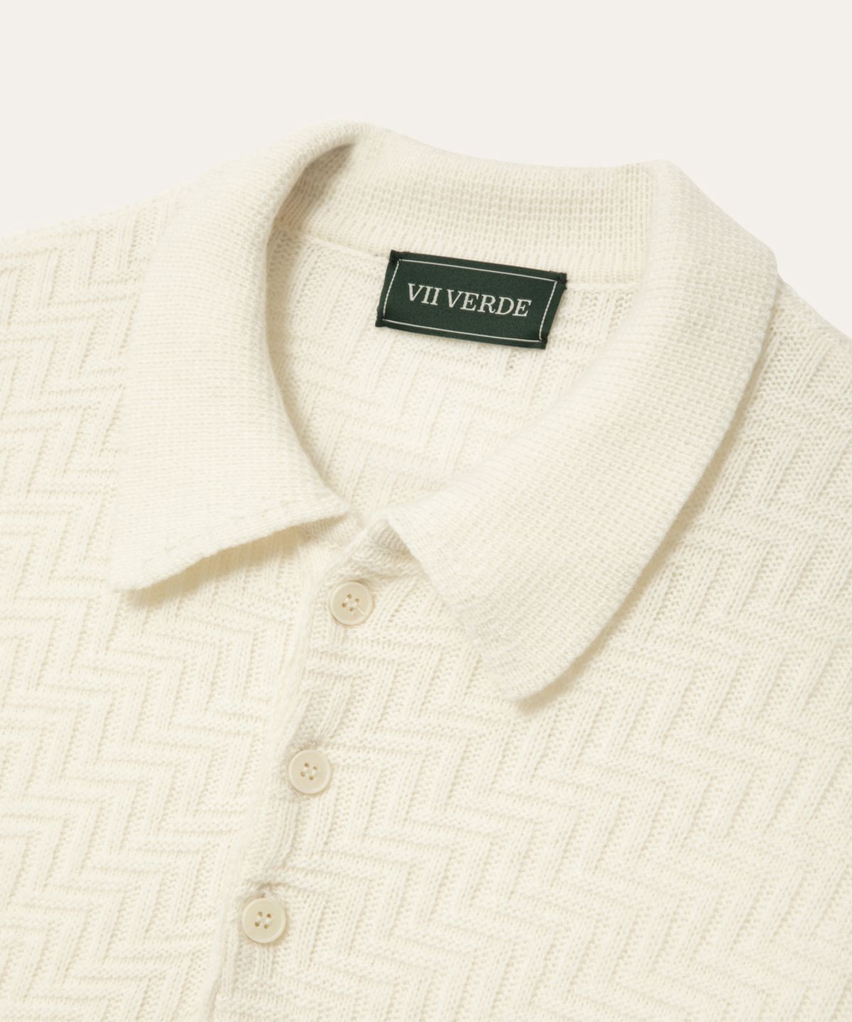 비베르데(VIIVERDE) Herringbone Polo Ivory